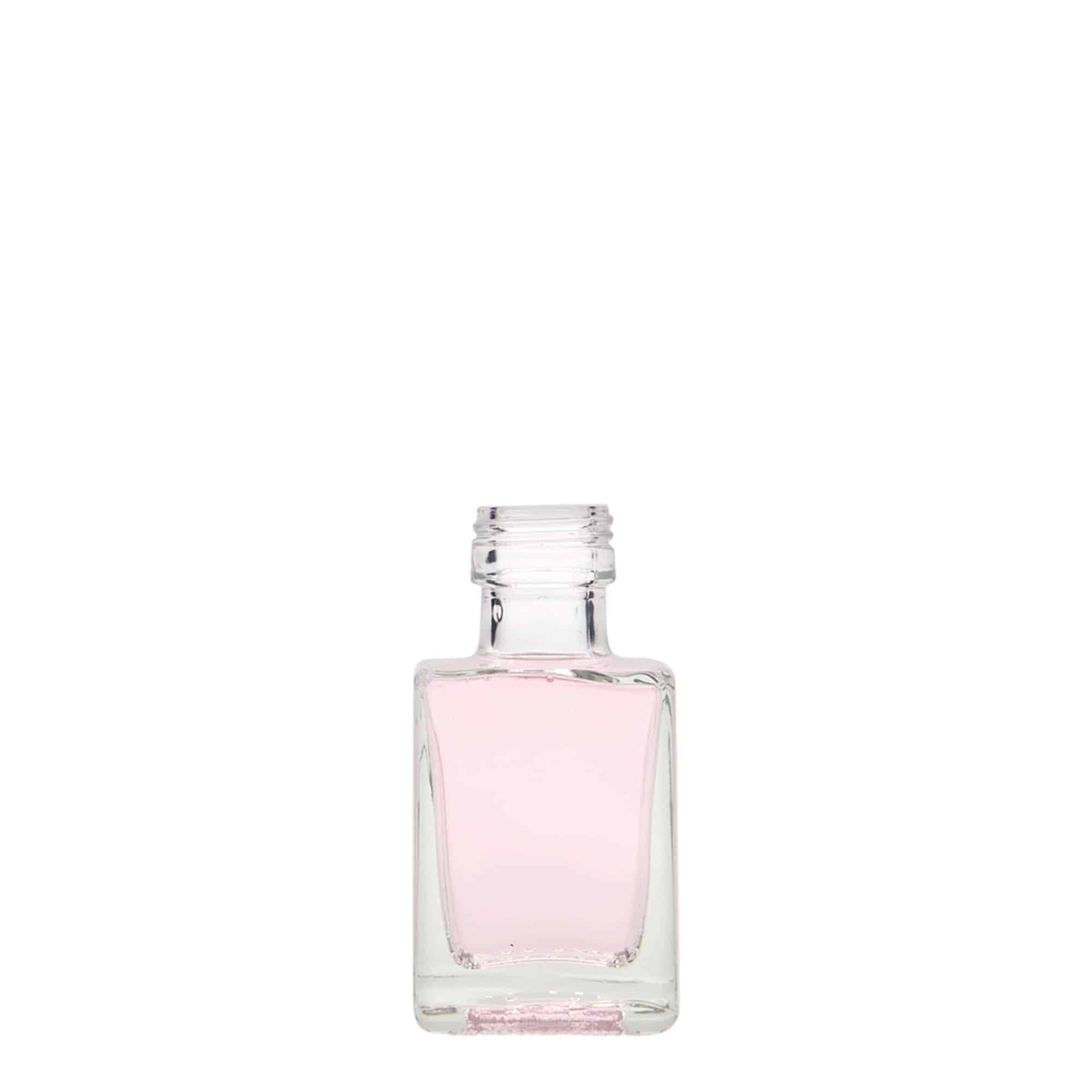 50 ml glass bottle 'Cube', square, closure: PP 24