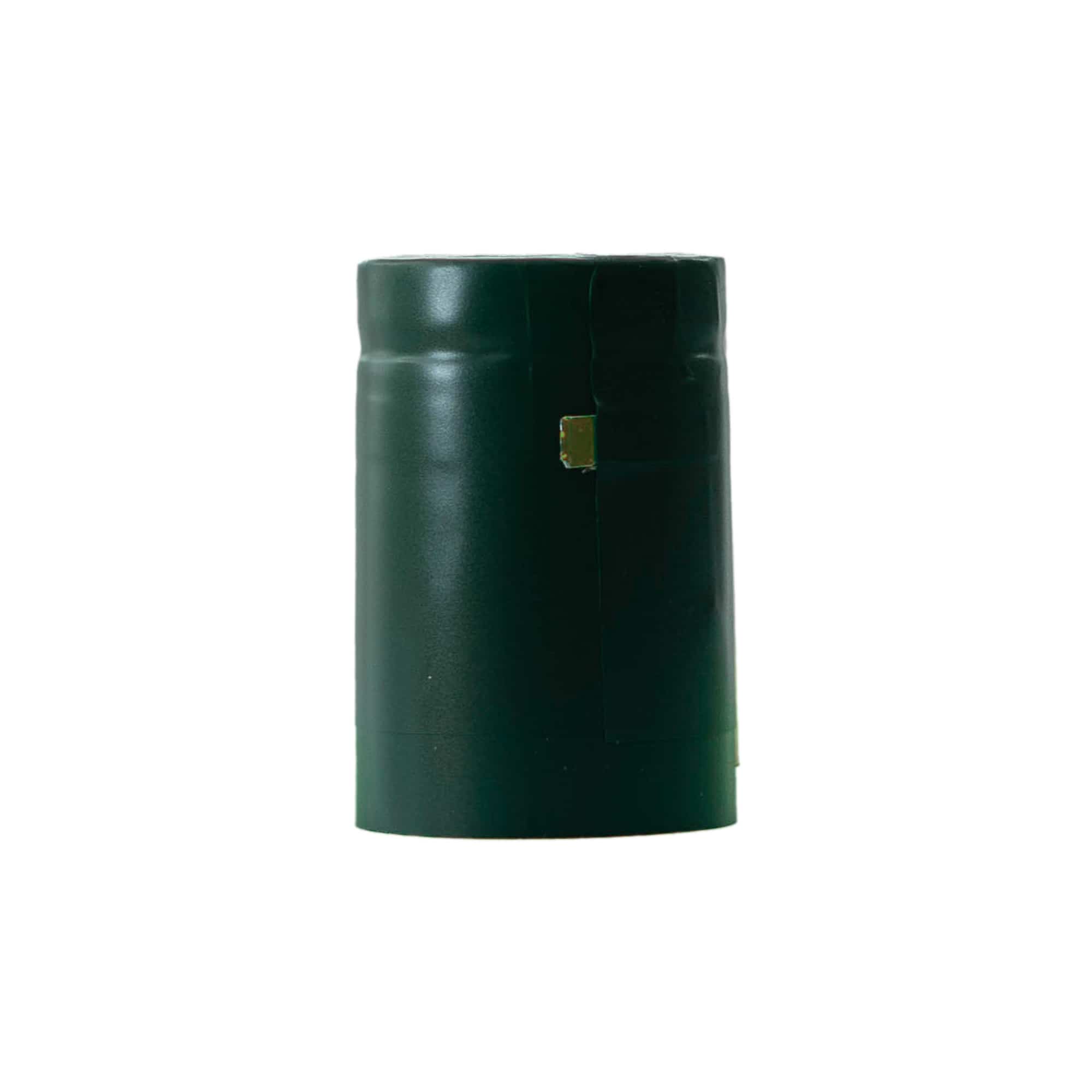 Heat shrink capsule 32x41, PVC plastic, emerald green