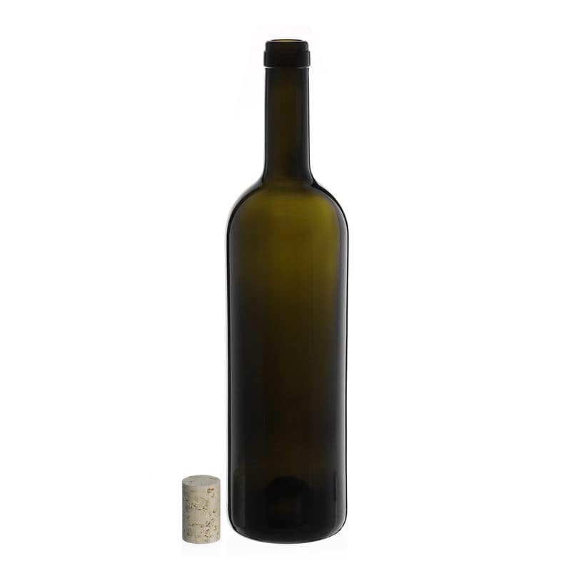 750 ml wine bottle 'Golia', antique green, closure: cork