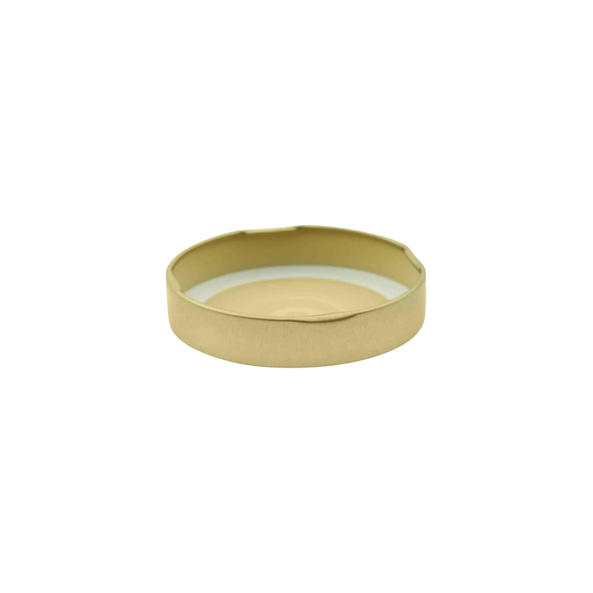 Deep twist off lid, tinplate, gold, for opening: Deep-TO 66