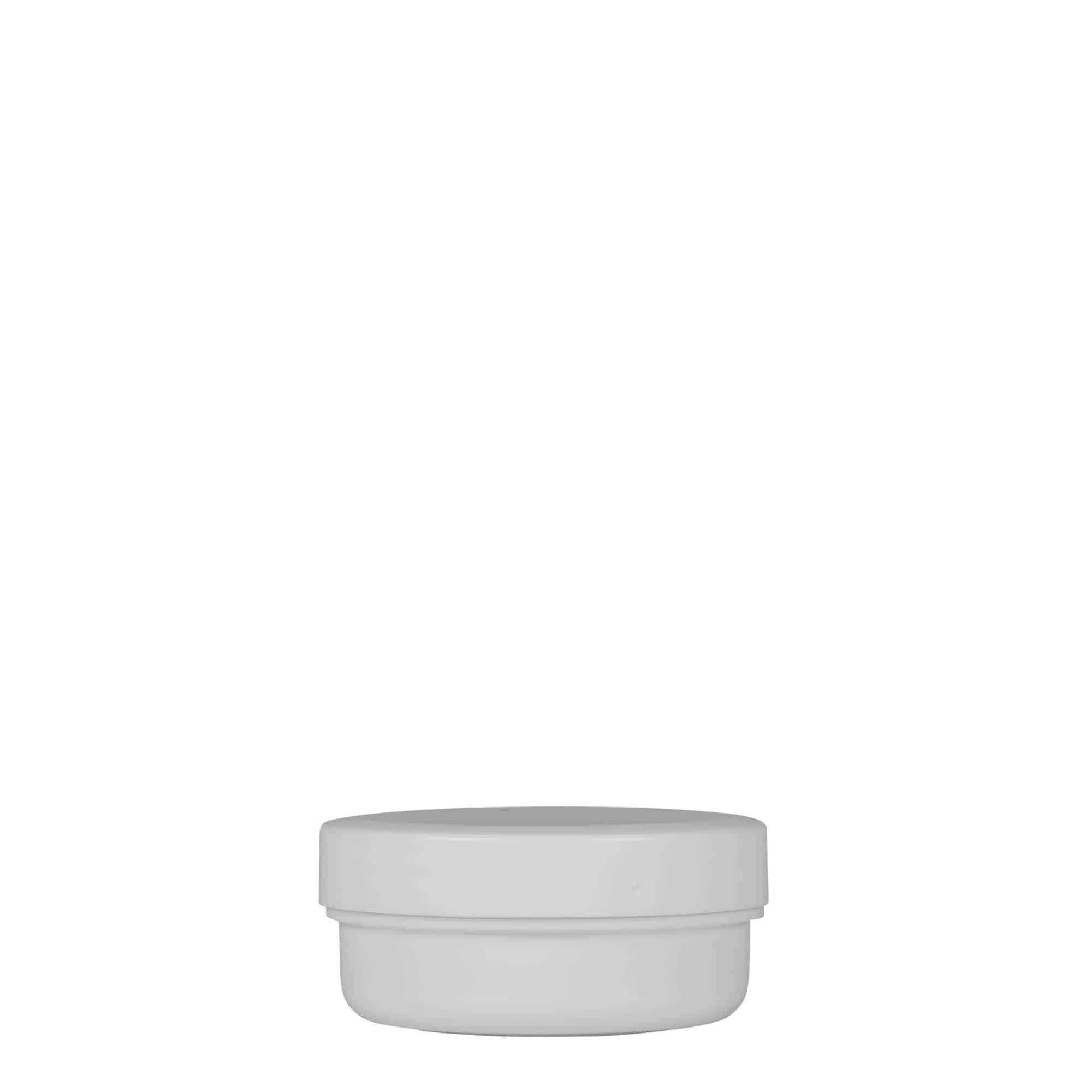 12 ml plastic jar 'White Line', PP, white, closure: screw cap