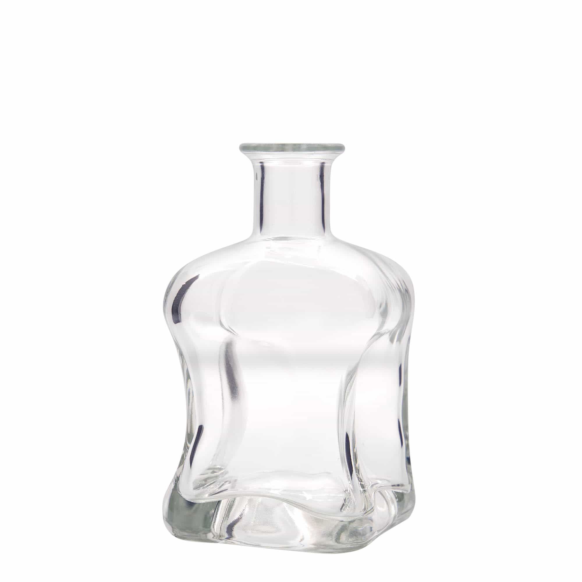 500 ml glass bottle 'Dublin', square, closure: cork