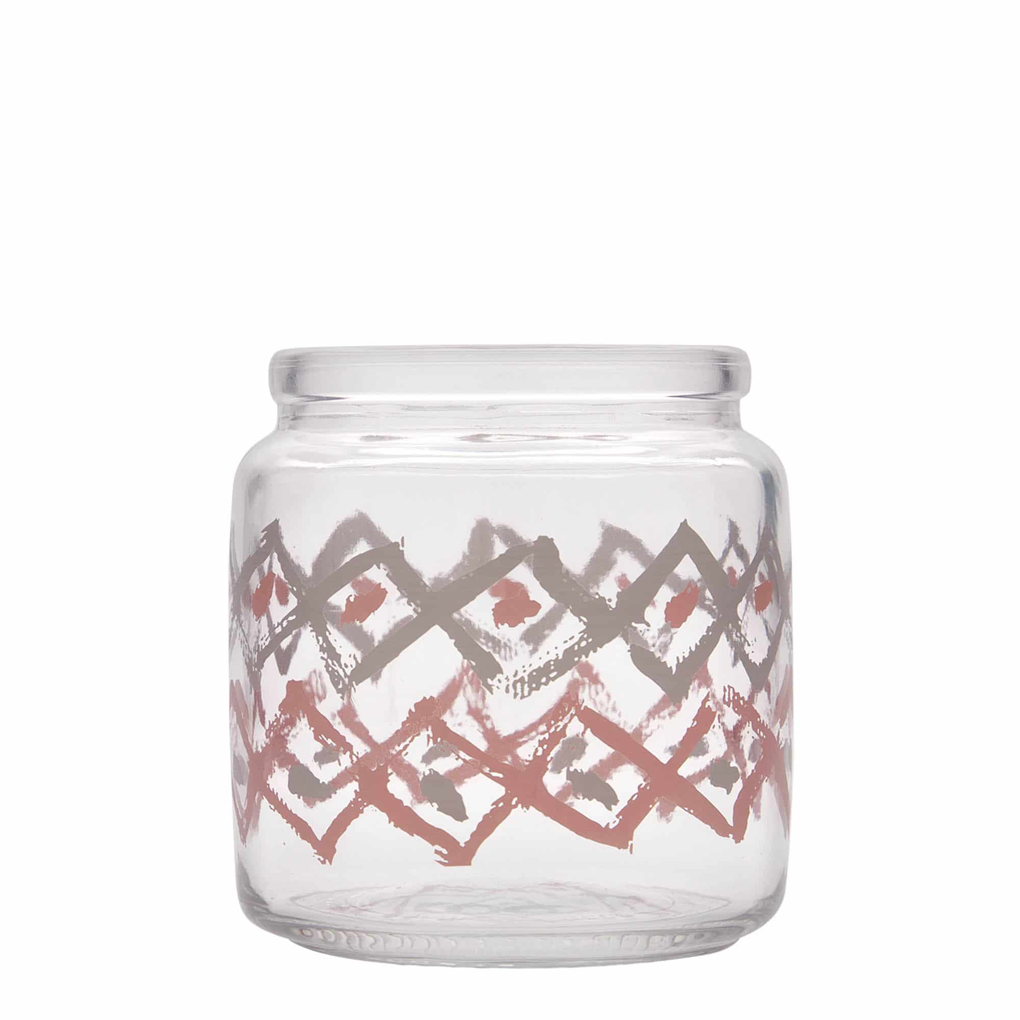 750 ml cork top jar 'Giara', print: manolibera pink, closure: cork