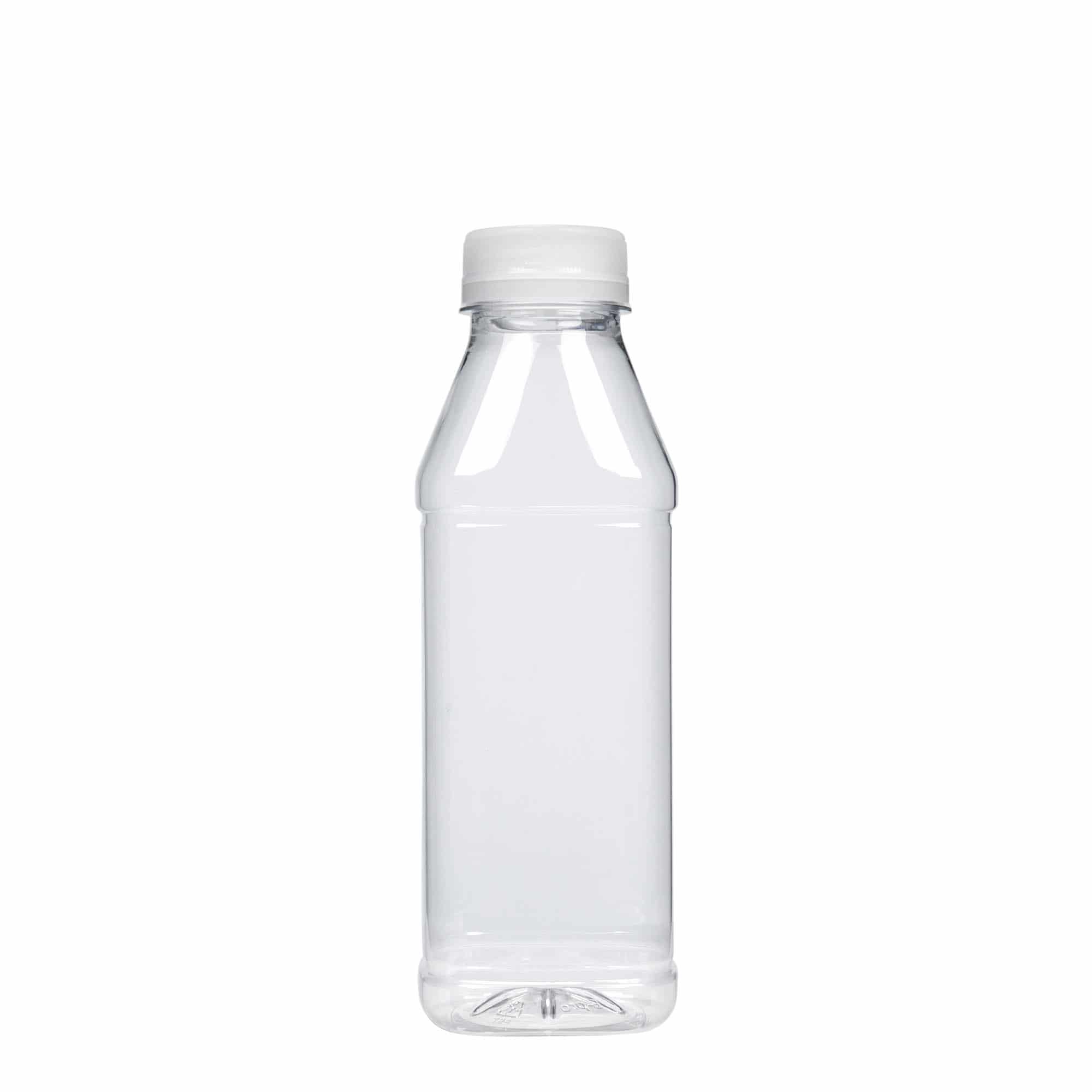 500 ml PET bottle 'Milk and Juice Carré', square, plastic, closure: 38 mm