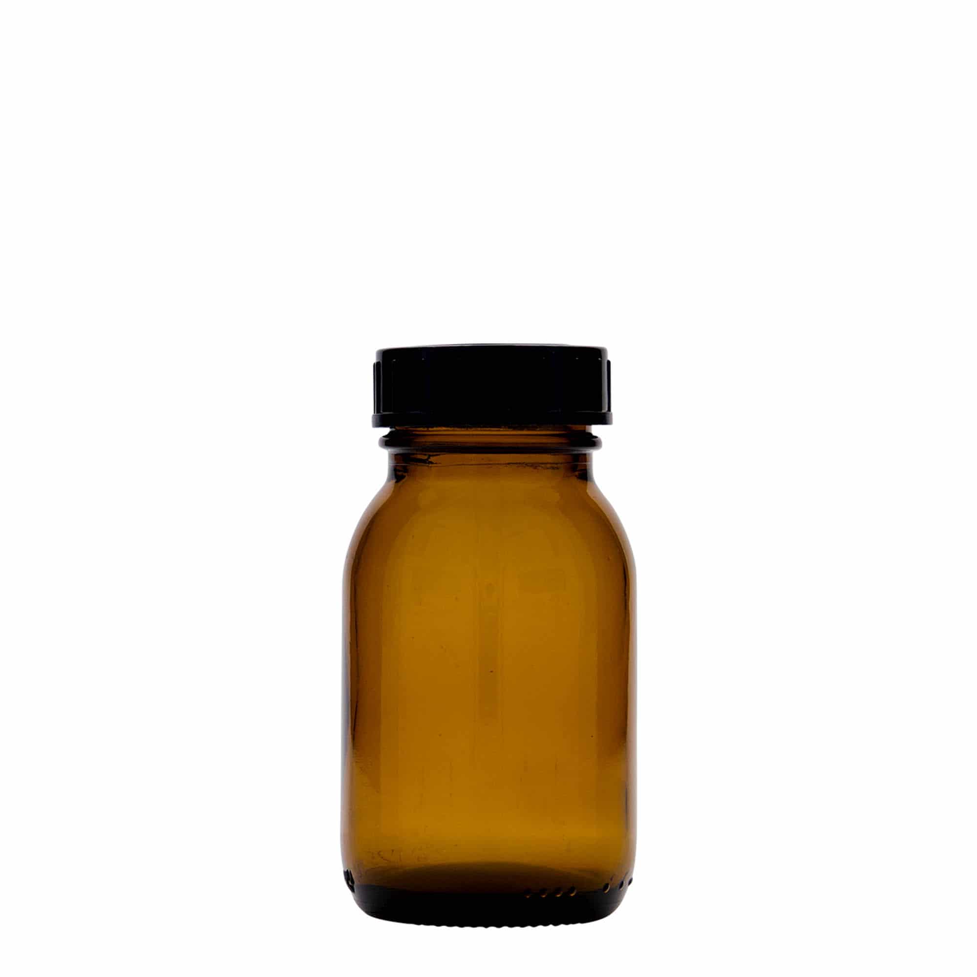 125 ml wide mouth jar, brown, closure: DIN 40