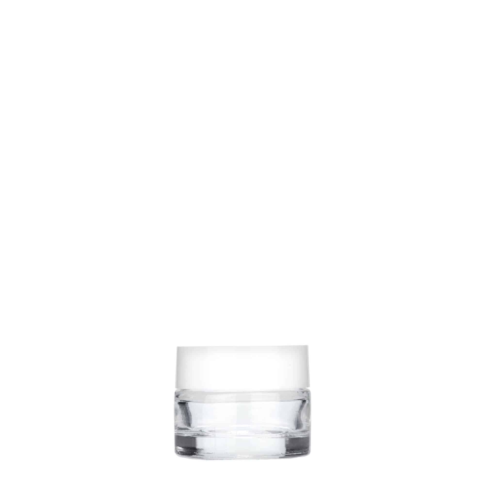 5 ml cosmetic jar 'Beauty', glass, closure: screw cap