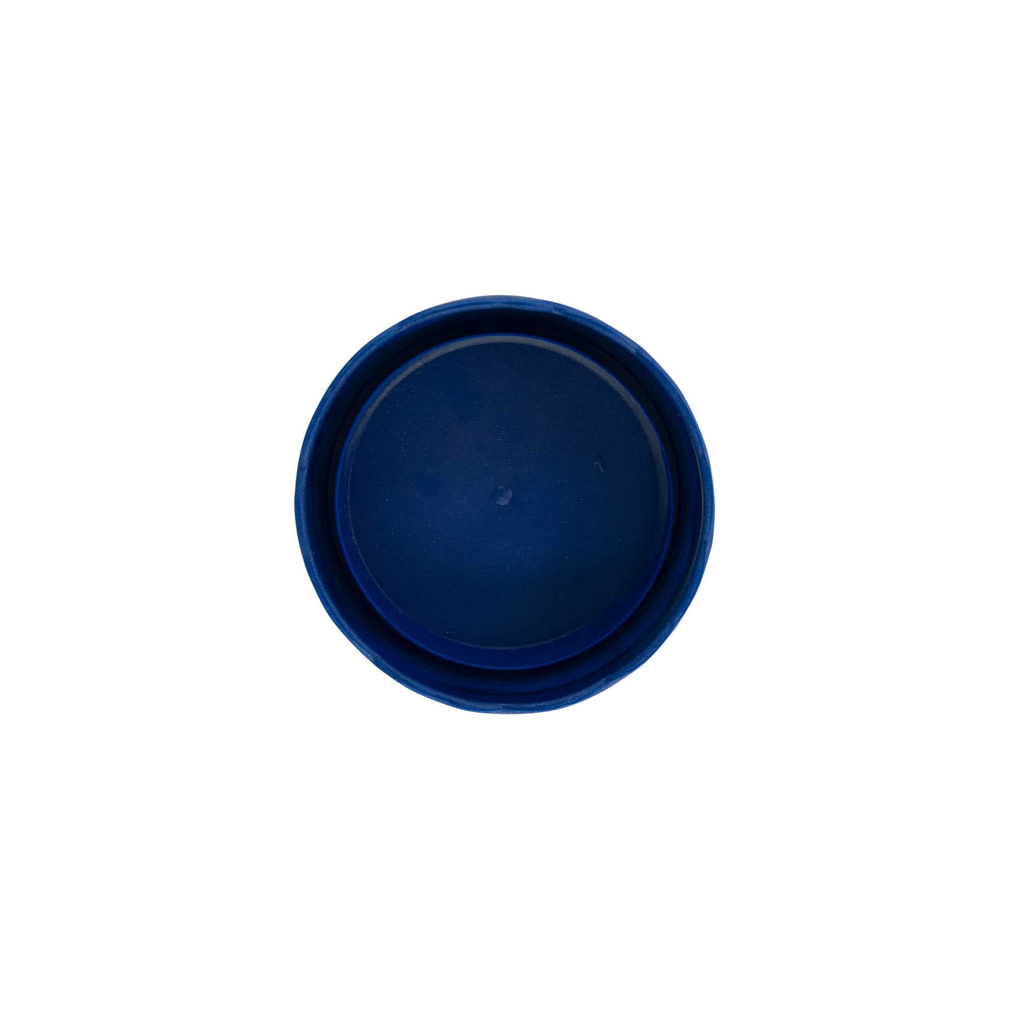 Slip lid for narrow neck ceramic pot, HDPE plastic, blue