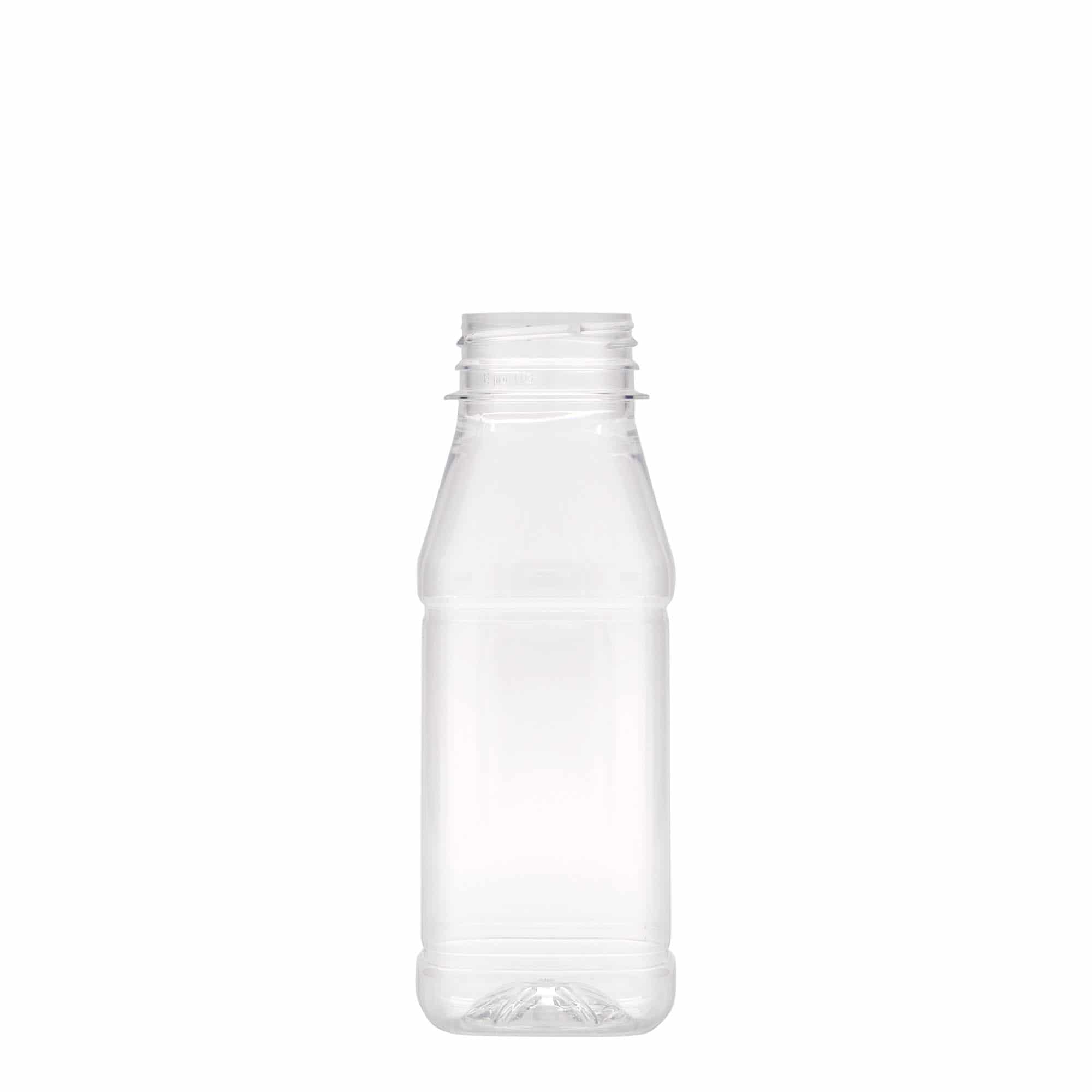 250 ml PET bottle 'Milk and Juice Carré', square, plastic, closure: 38 mm