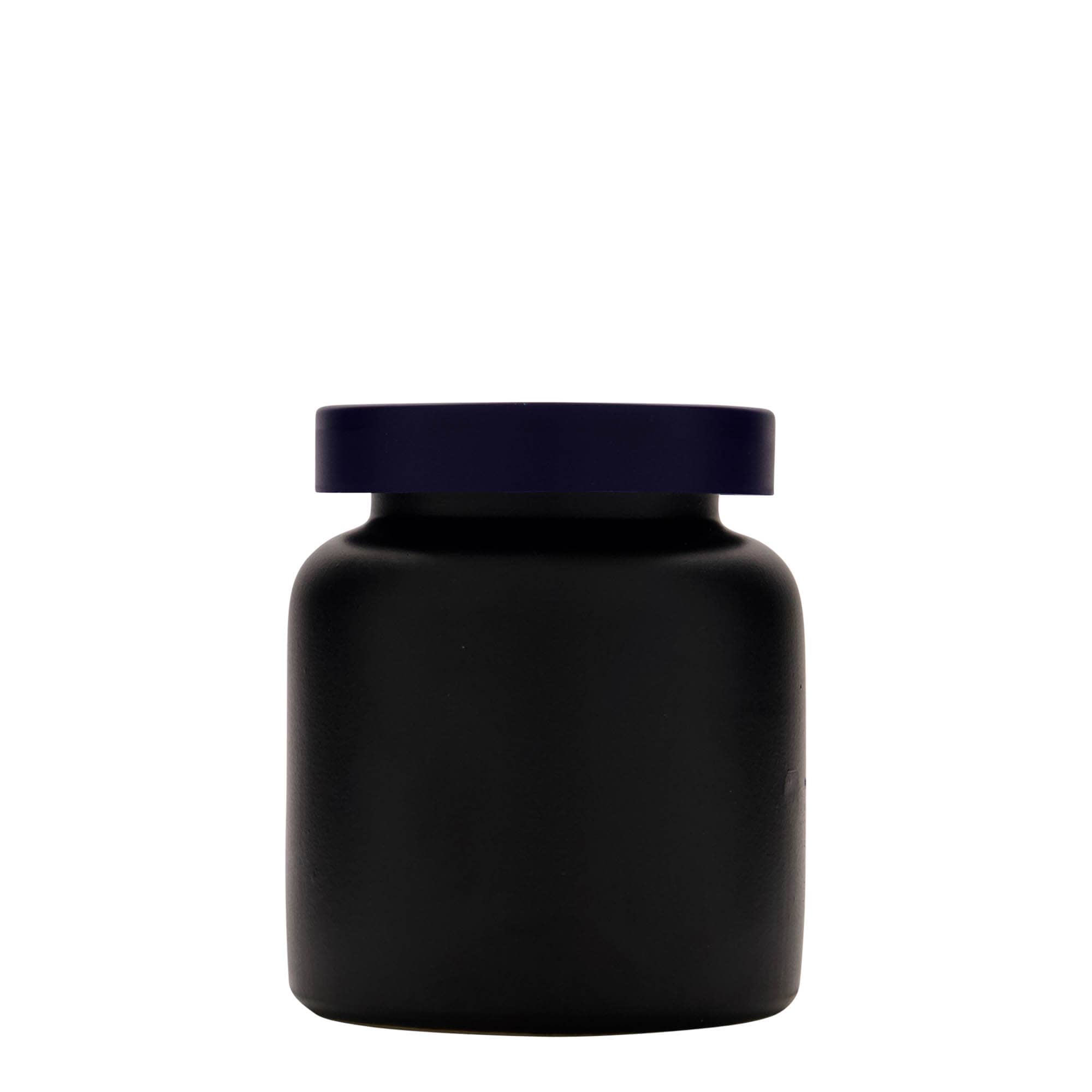 270 ml stoneware jar, ceramic, black, closure: slip lid