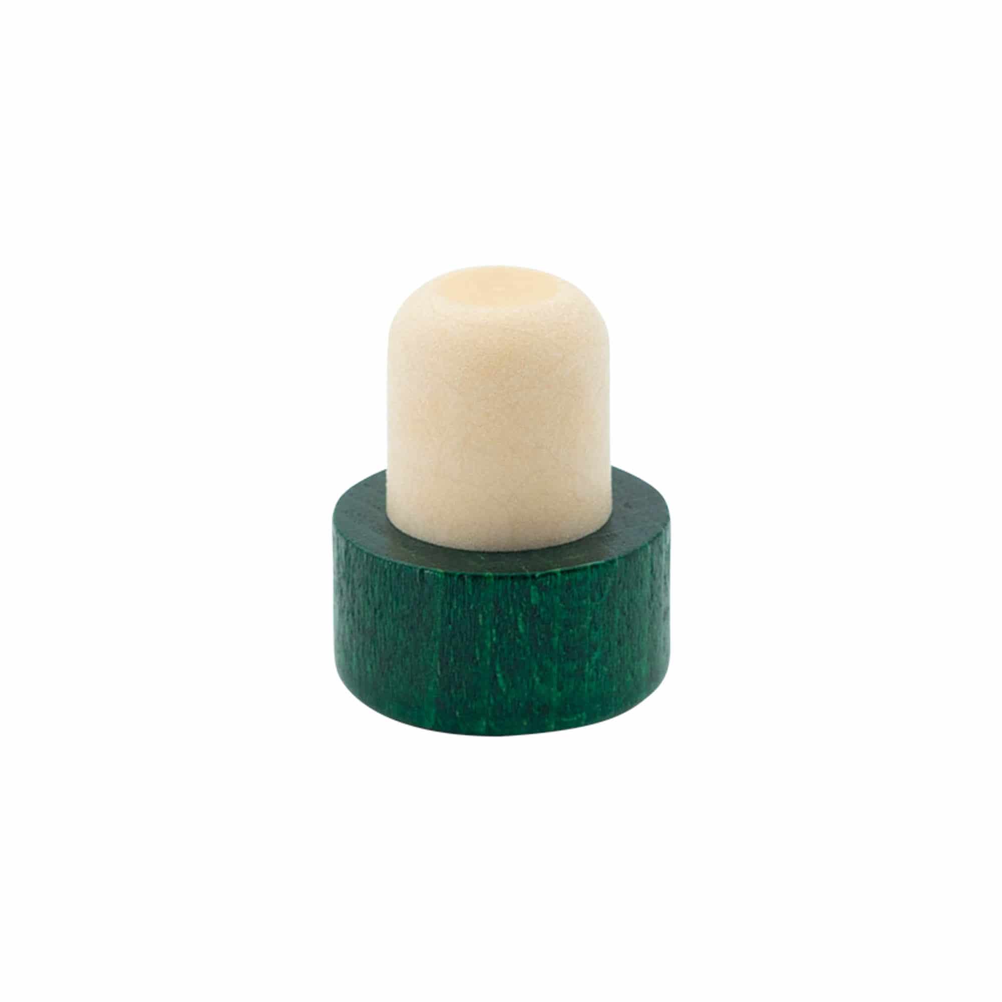 19 mm mushroom cork, wood, green, for opening: cork