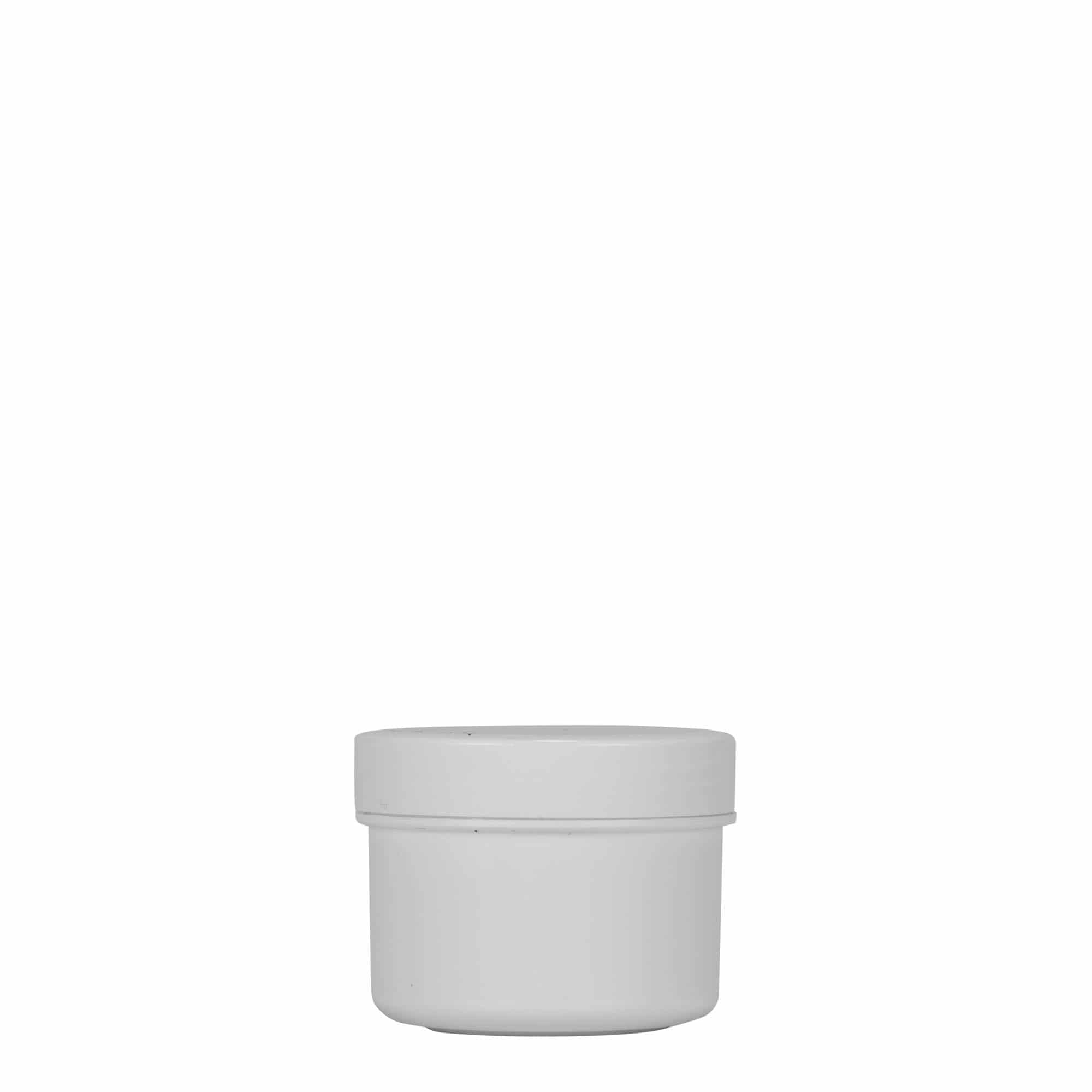 35 ml plastic jar 'White Line', PP, white, closure: screw cap