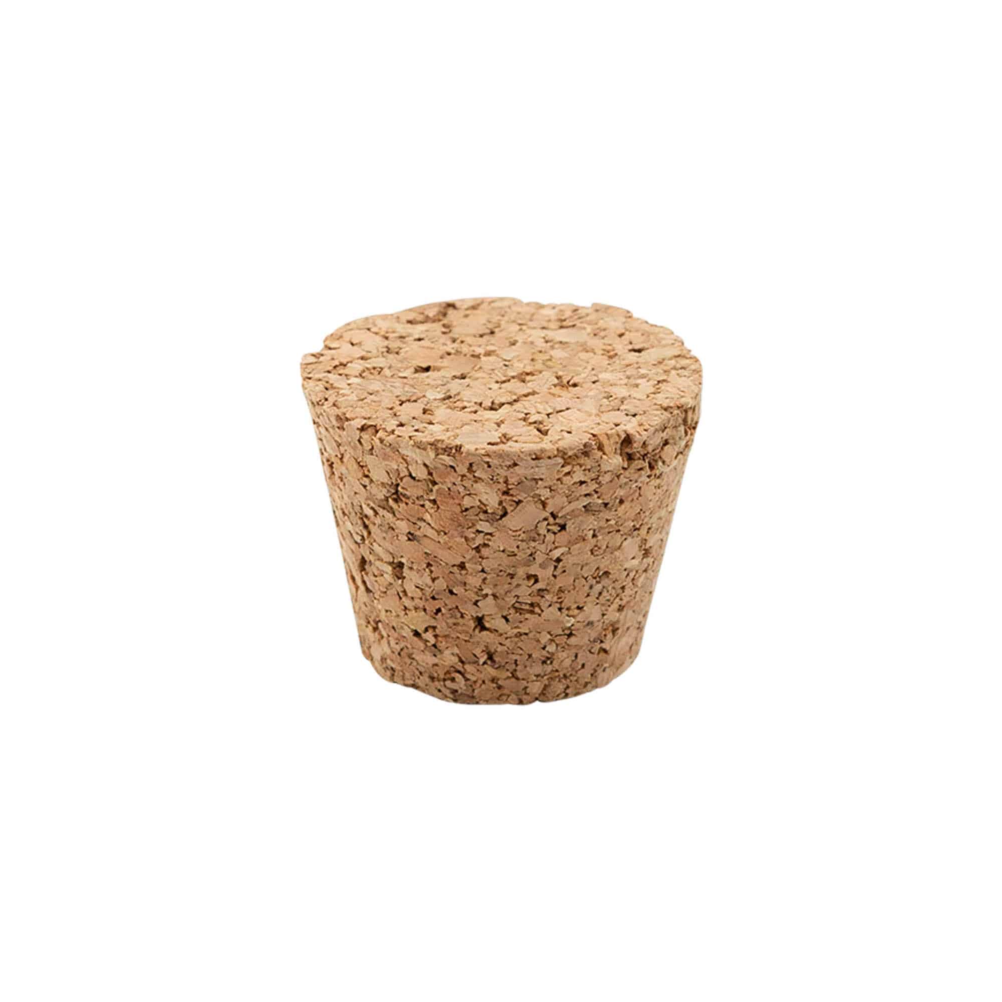 Pointed cork 25–35 x 27, pressed cork, beige, for opening: cork