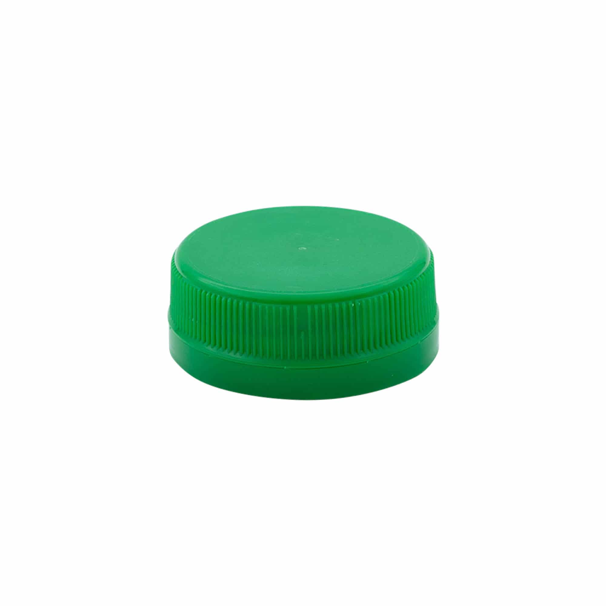 Screw cap for two start thread, PE plastic, green, for opening: PET 38 mm