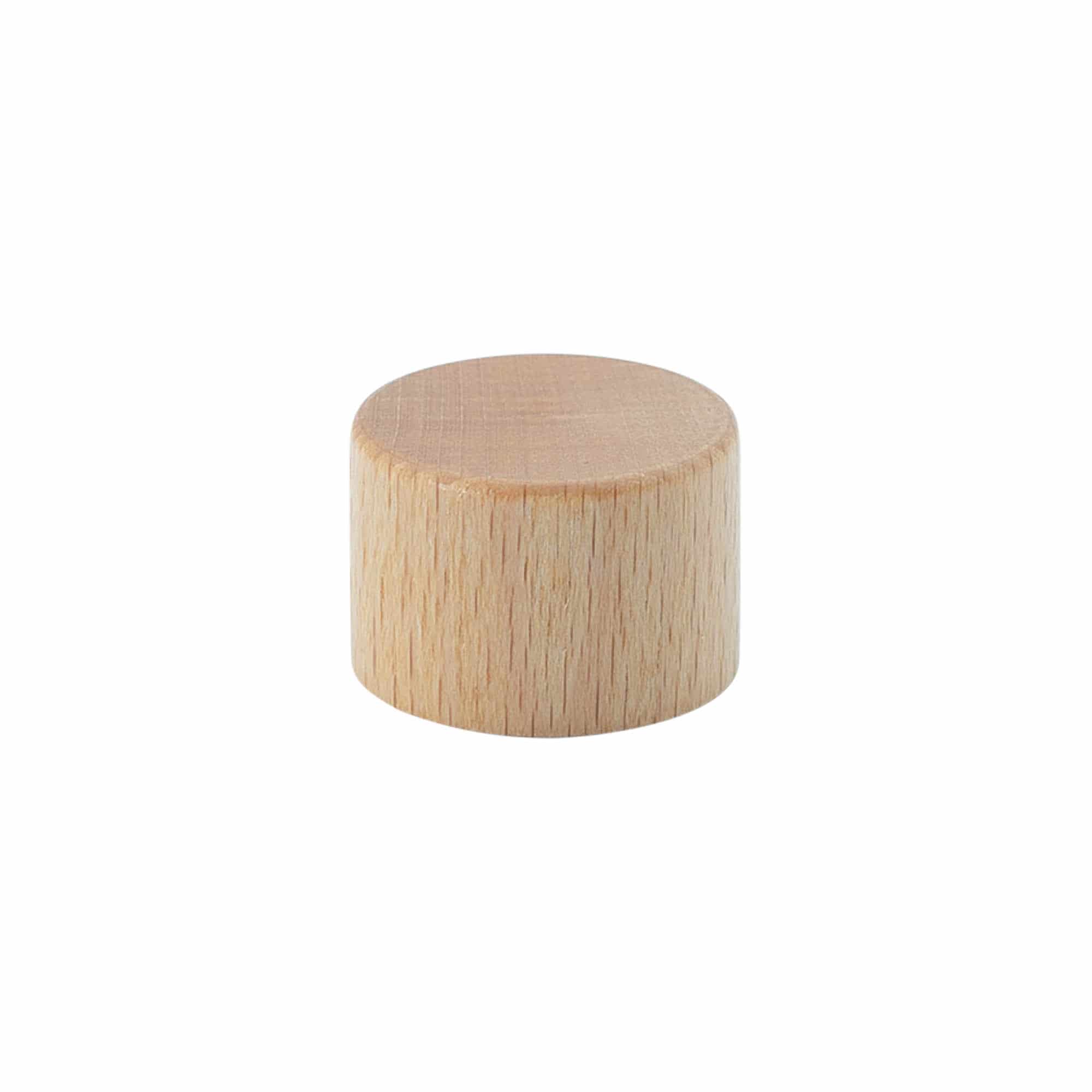 Screw cap, metal/wood, wood coloured, for opening: PP 28