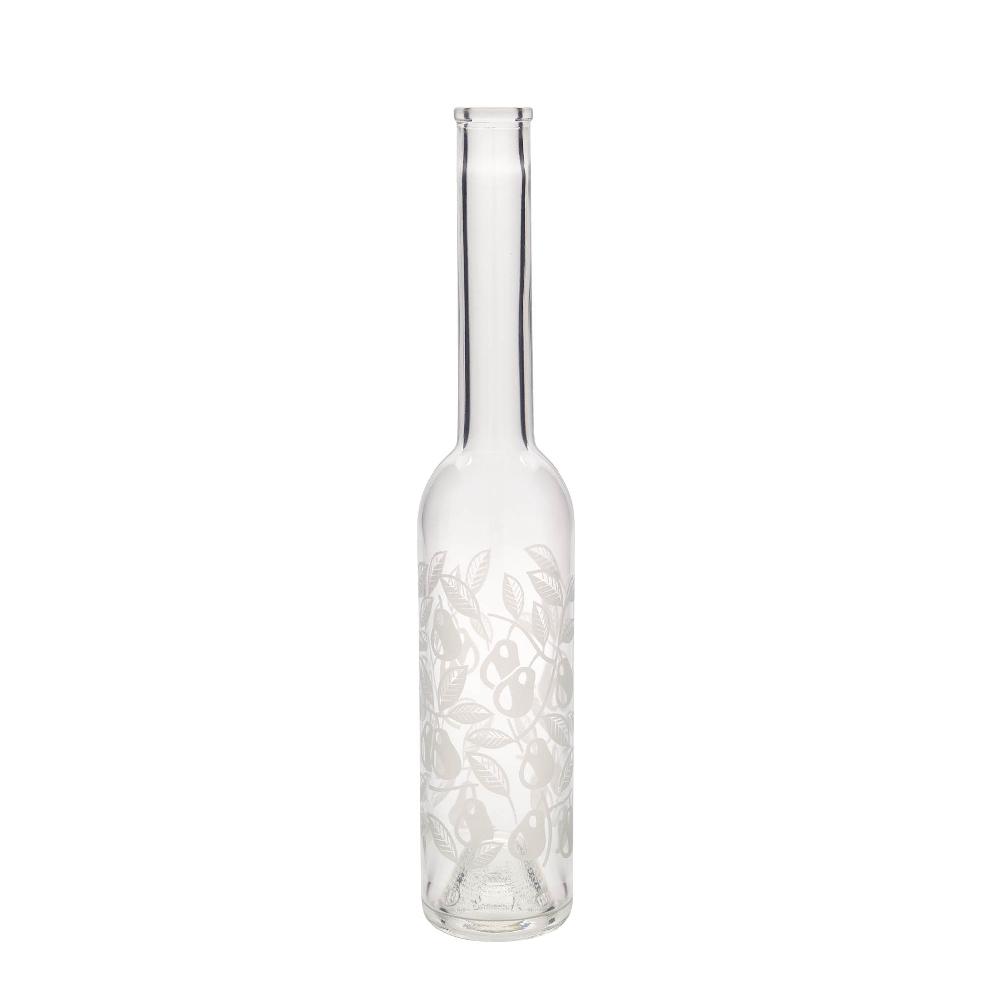 350 ml glass bottle 'Opera', print: pears, closure: cork