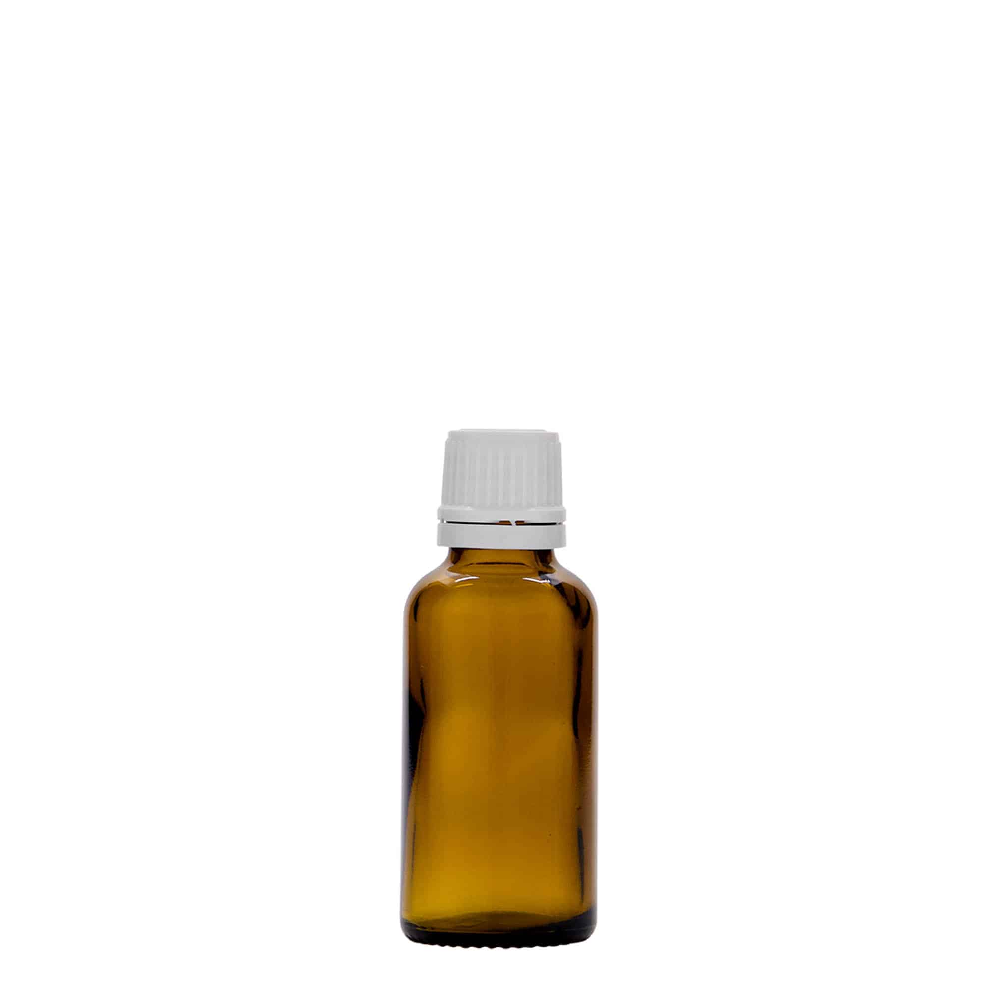 30 ml medicine bottle, glass, brown, closure: DIN 18