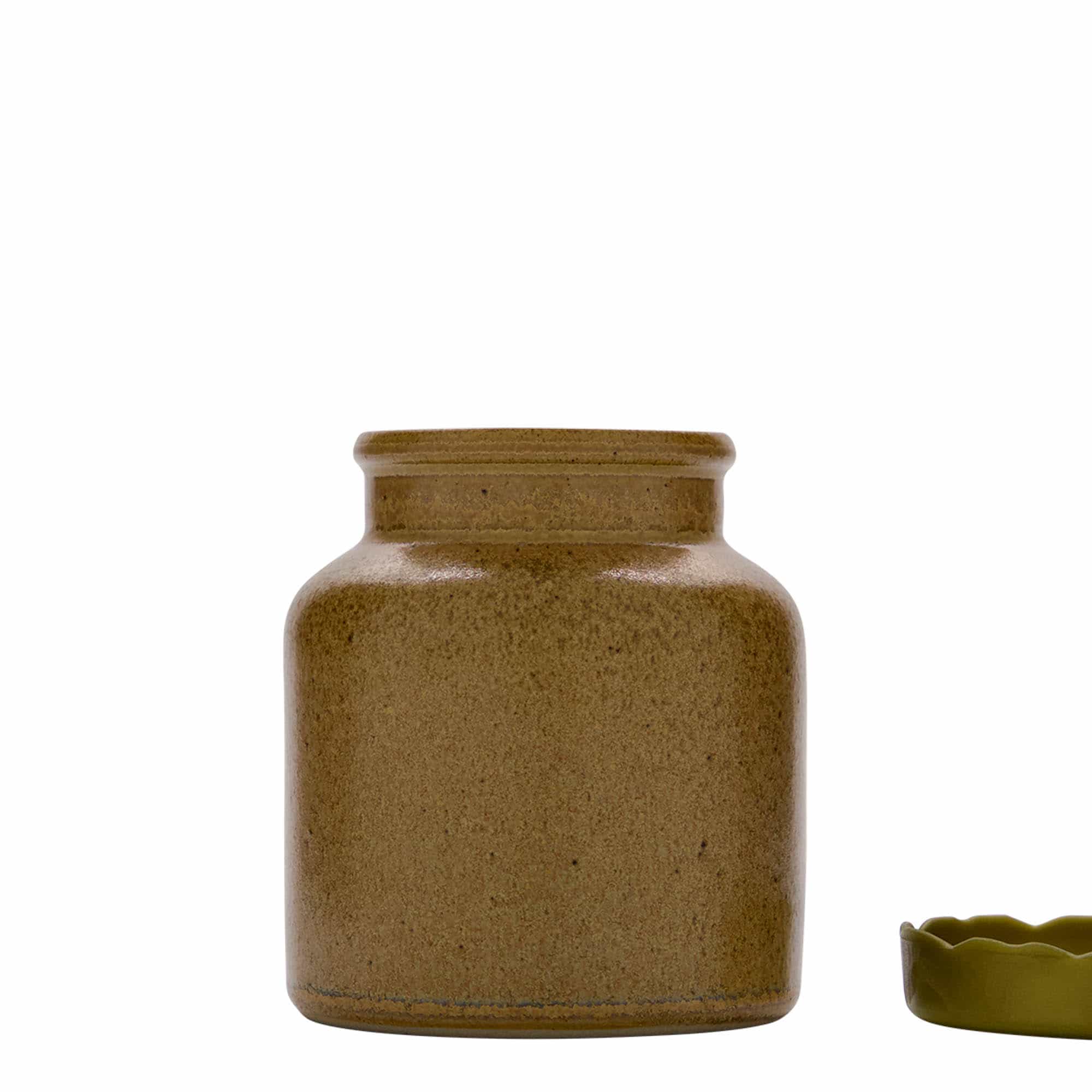 270 ml stoneware jar, ceramic, brown crystal, closure: slip lid