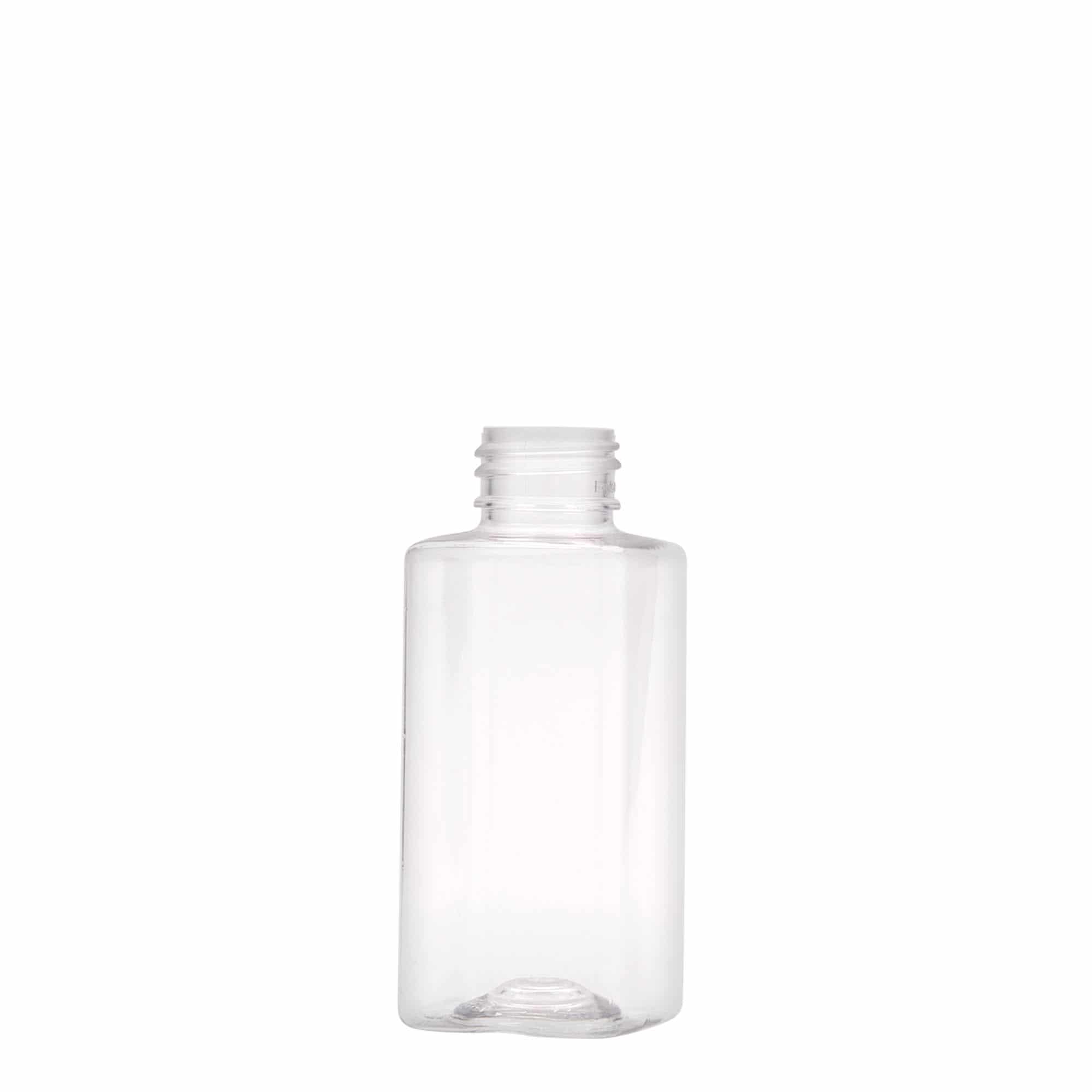 100 ml PET bottle 'Karl', square, plastic, closure: GPI 24/410