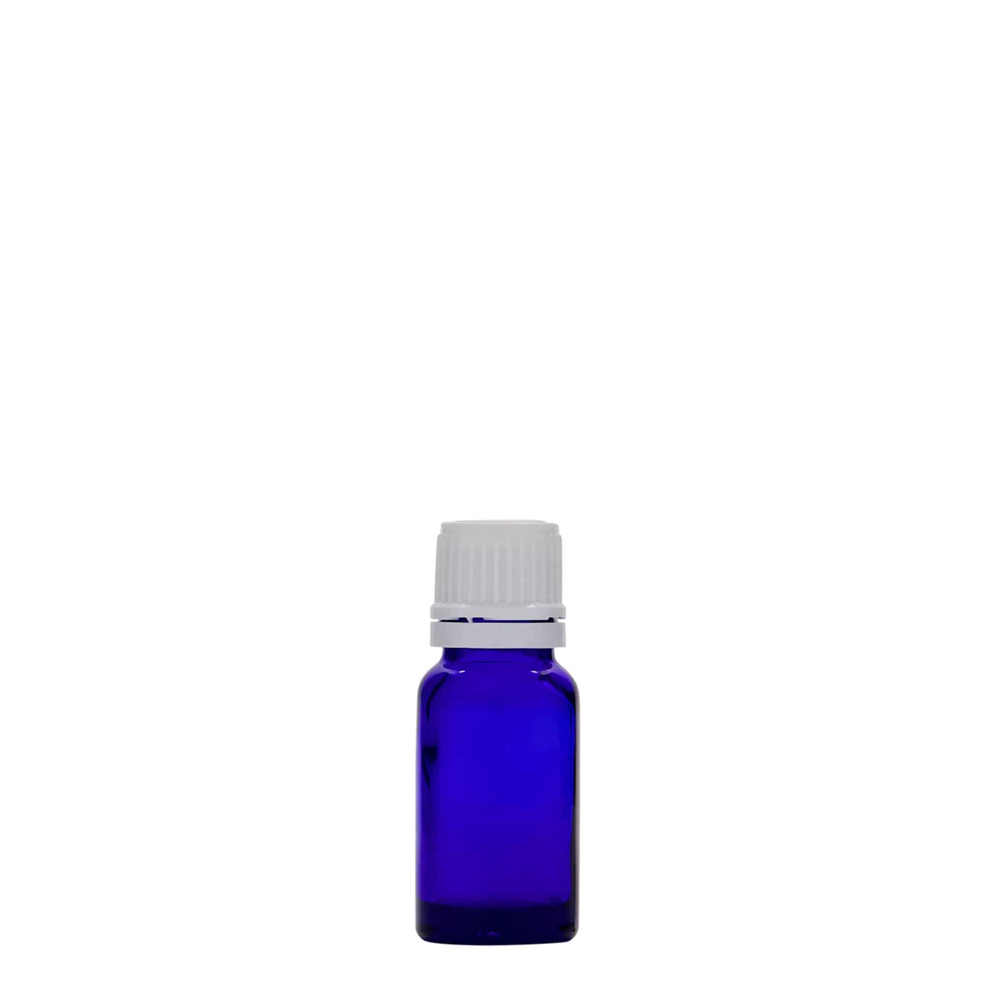 10 ml medicine bottle, glass, royal blue, closure: DIN 18