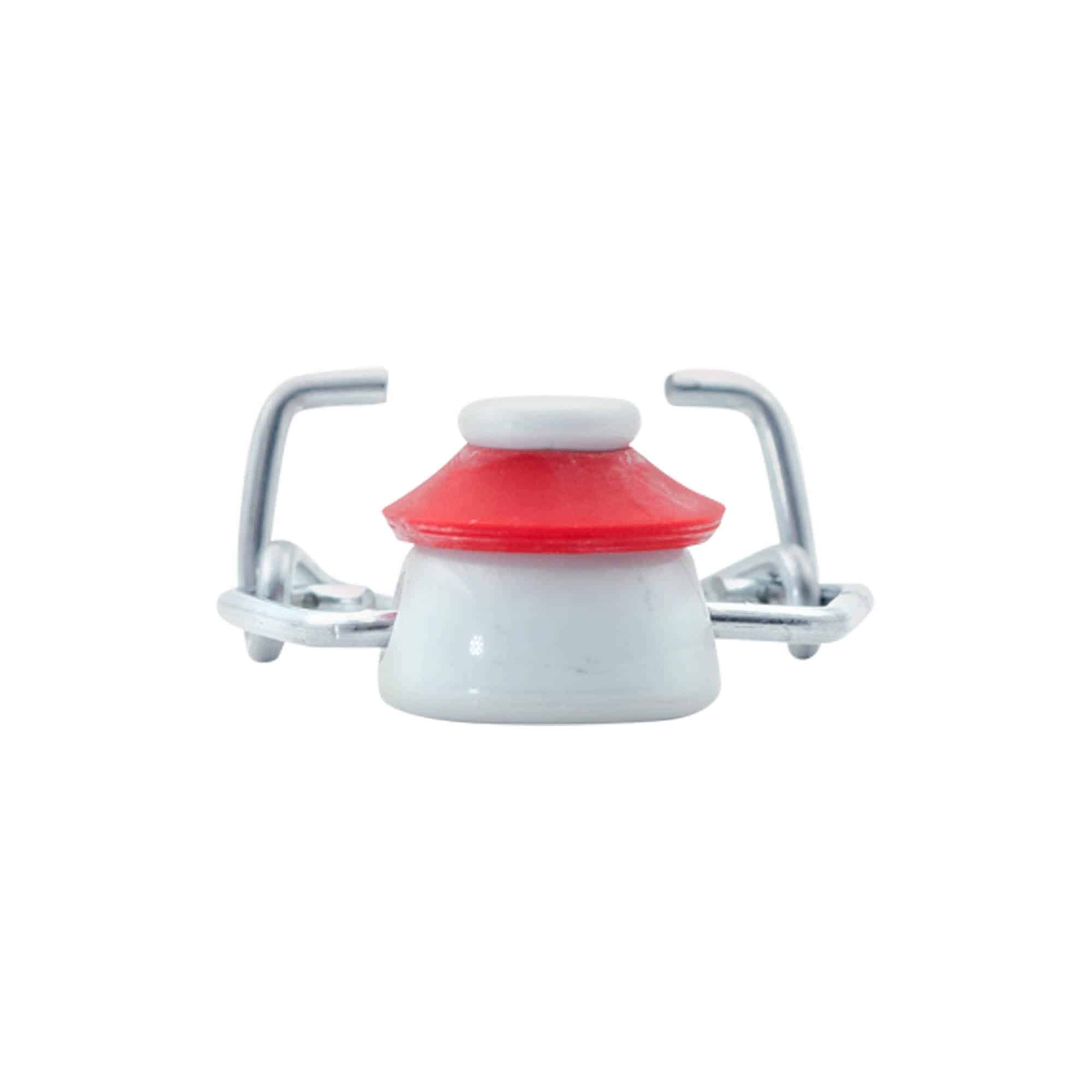 Standard swing top, plastic, red/white