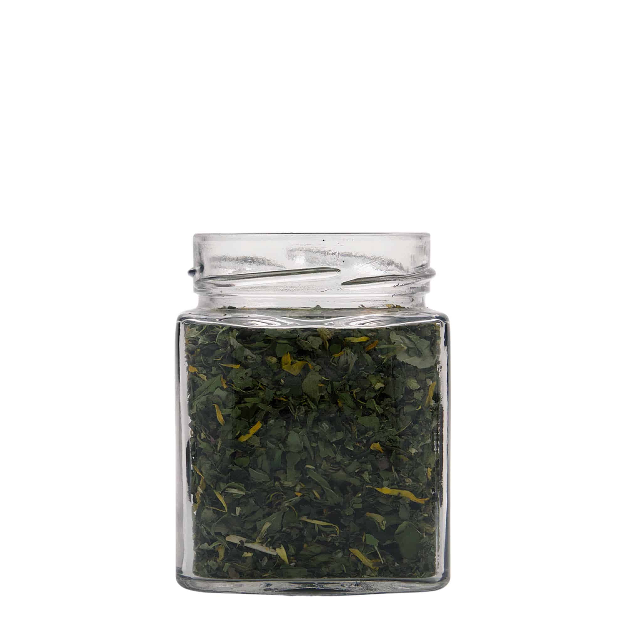 314 ml square jar 'Ikarus', closure: deep twist off (DTO 70)