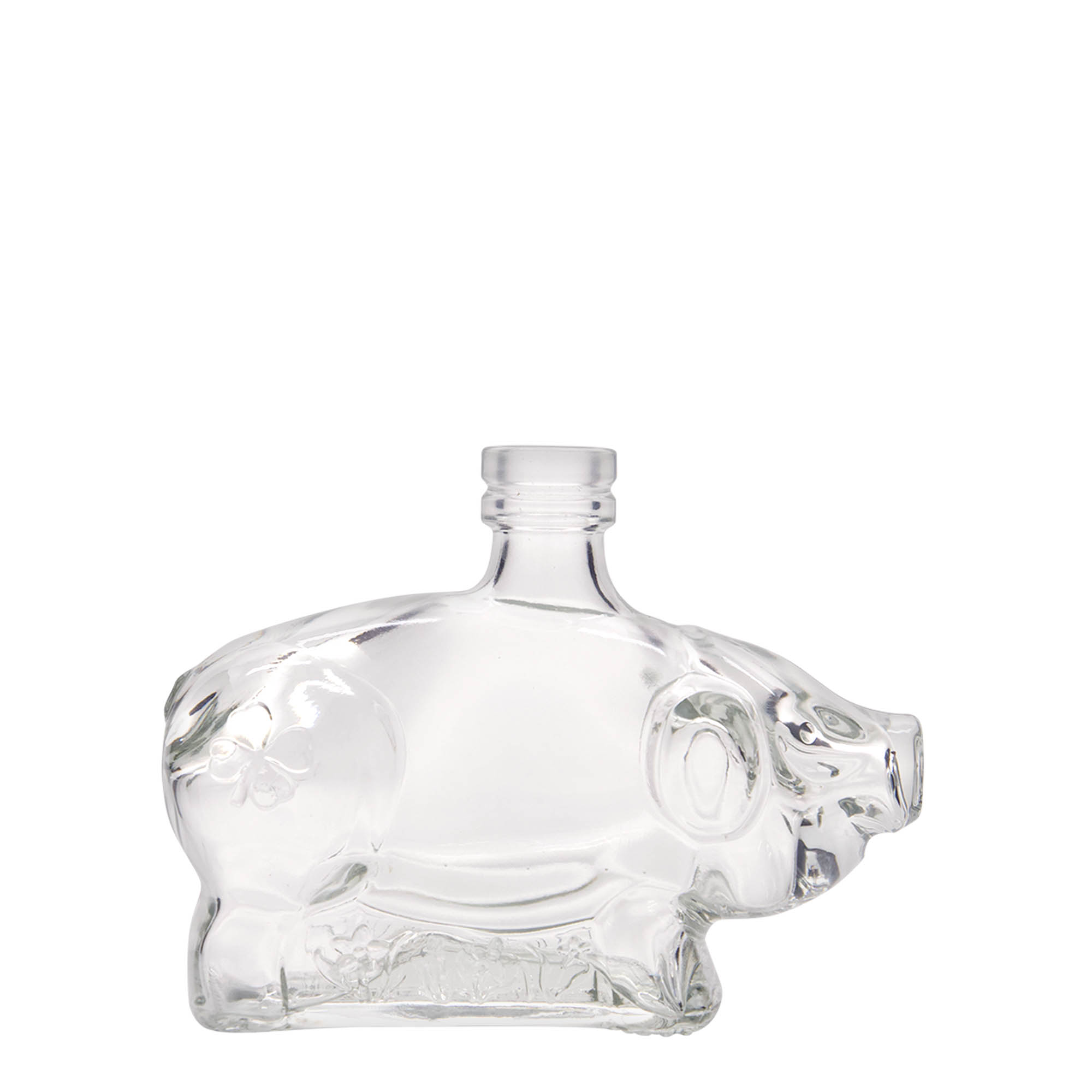 200 ml glass bottle 'Piglet', closure: cork