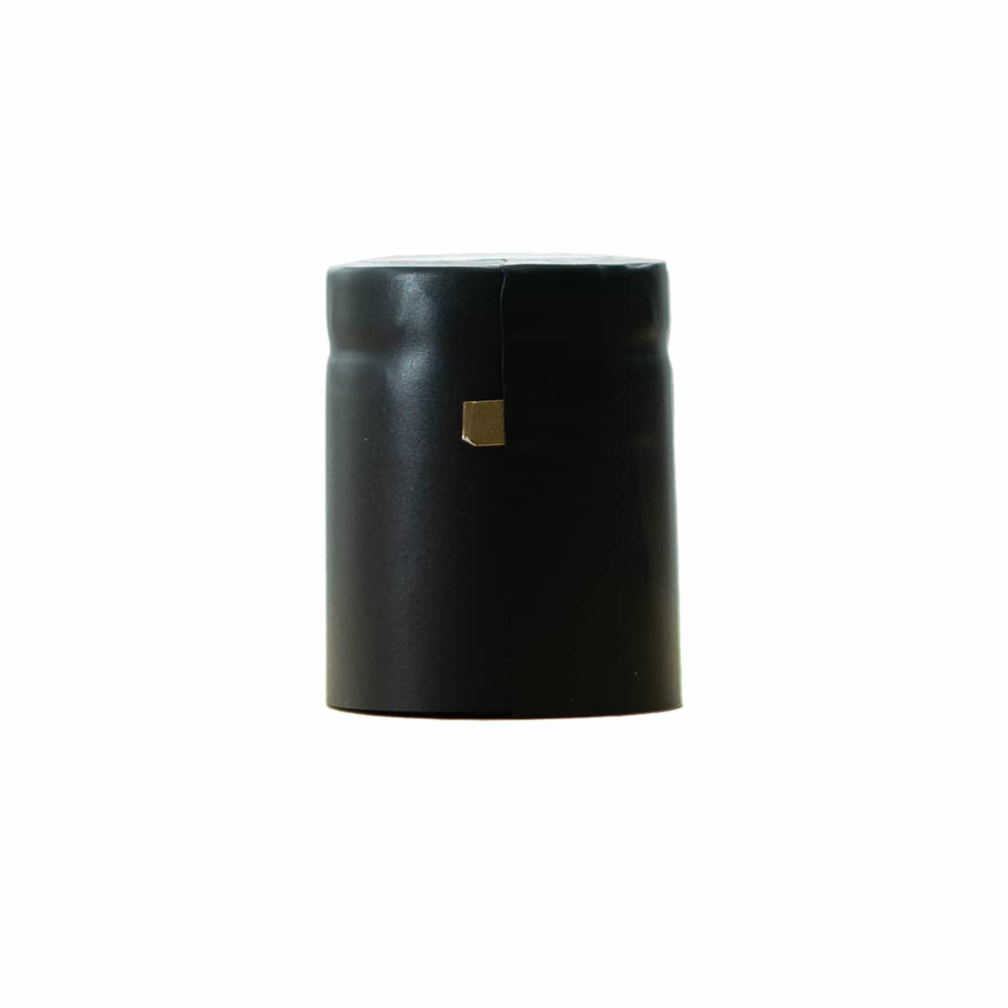 Heat shrink capsule 32x41, PVC plastic, black