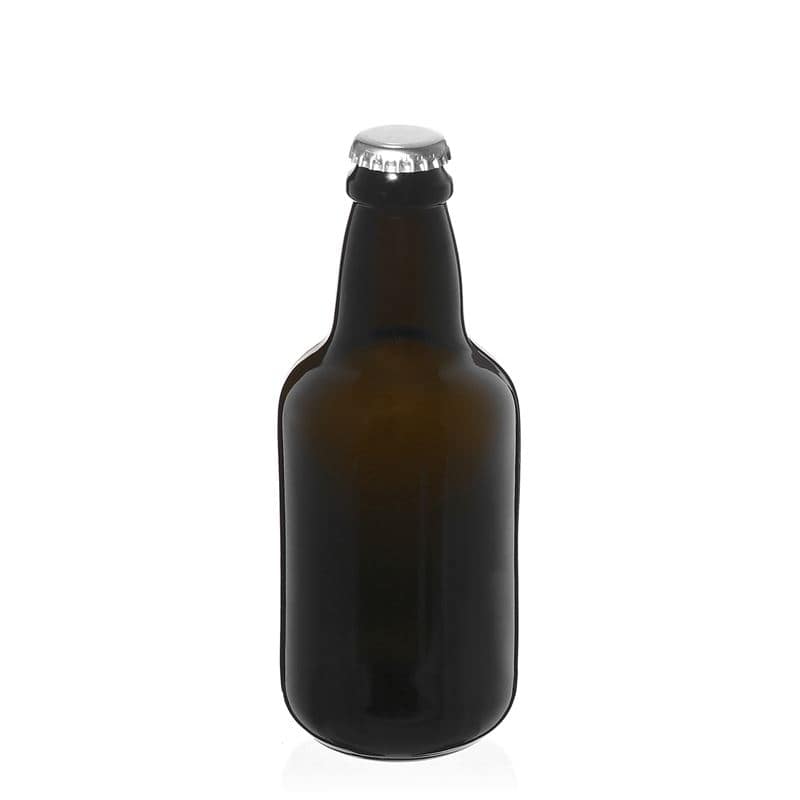 330 ml beer bottle 'Era', glass, antique green, closure: crown caps