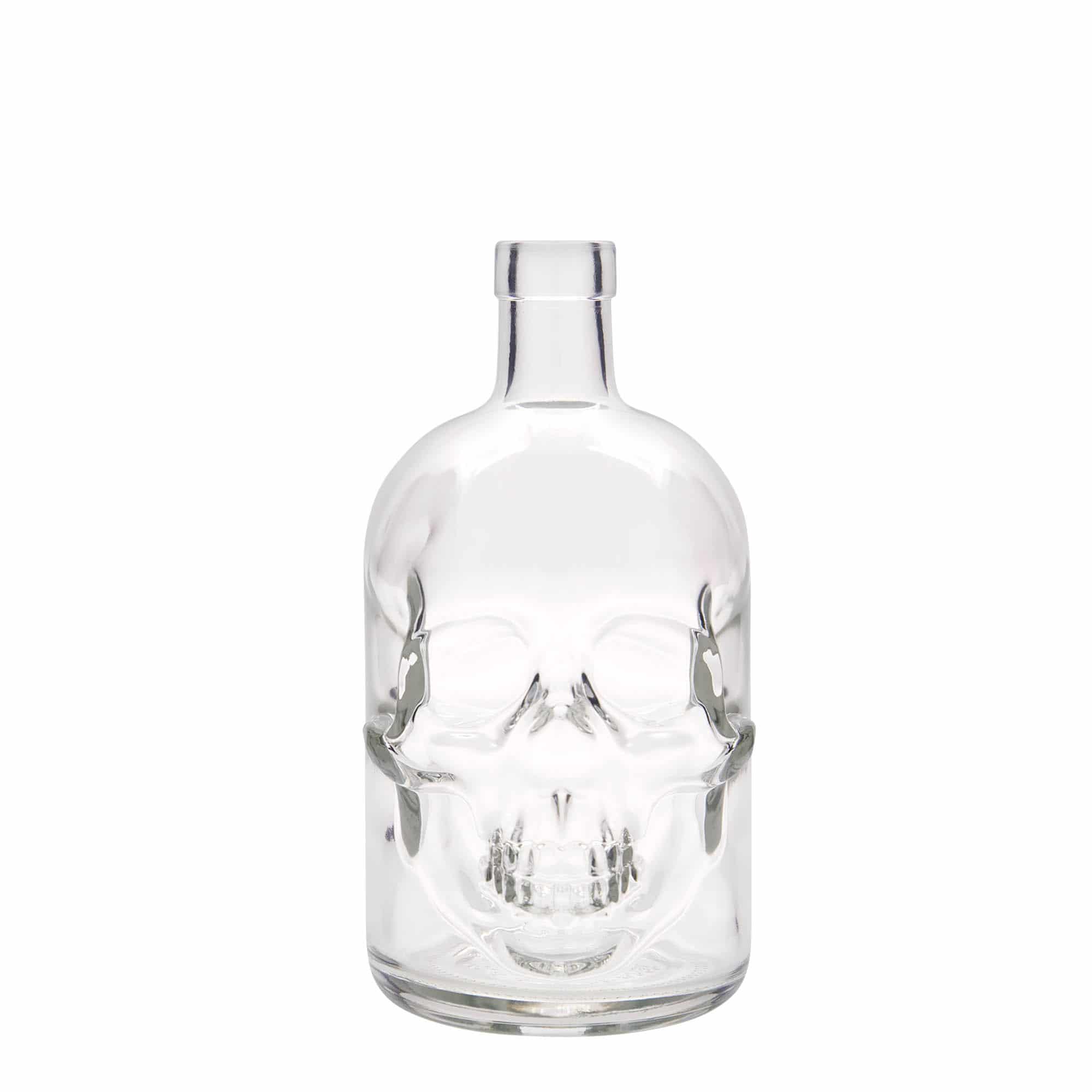 700 ml glass bottle 'Skull', closure: cork