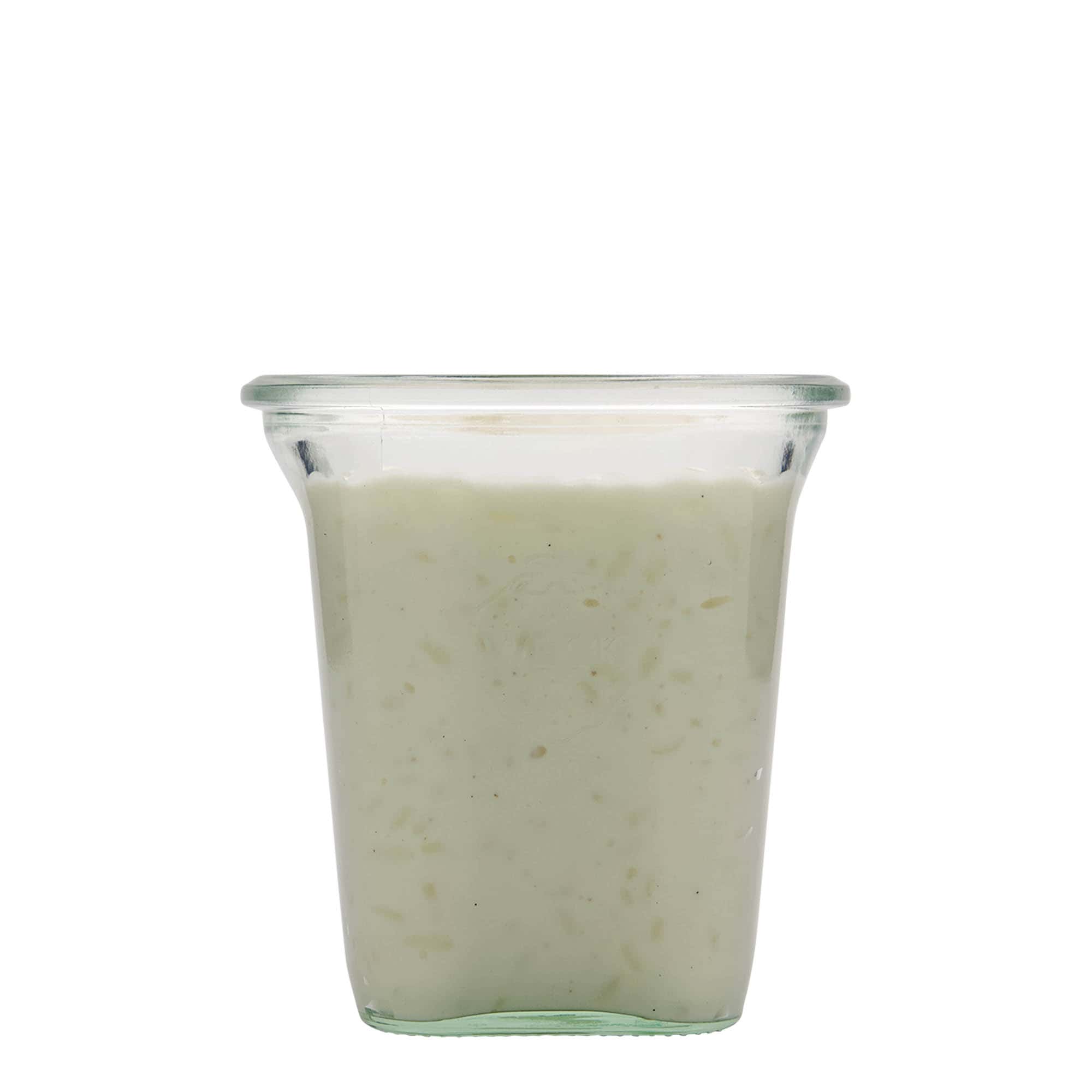 545 ml WECK Quadro jar, square, closure: round rim