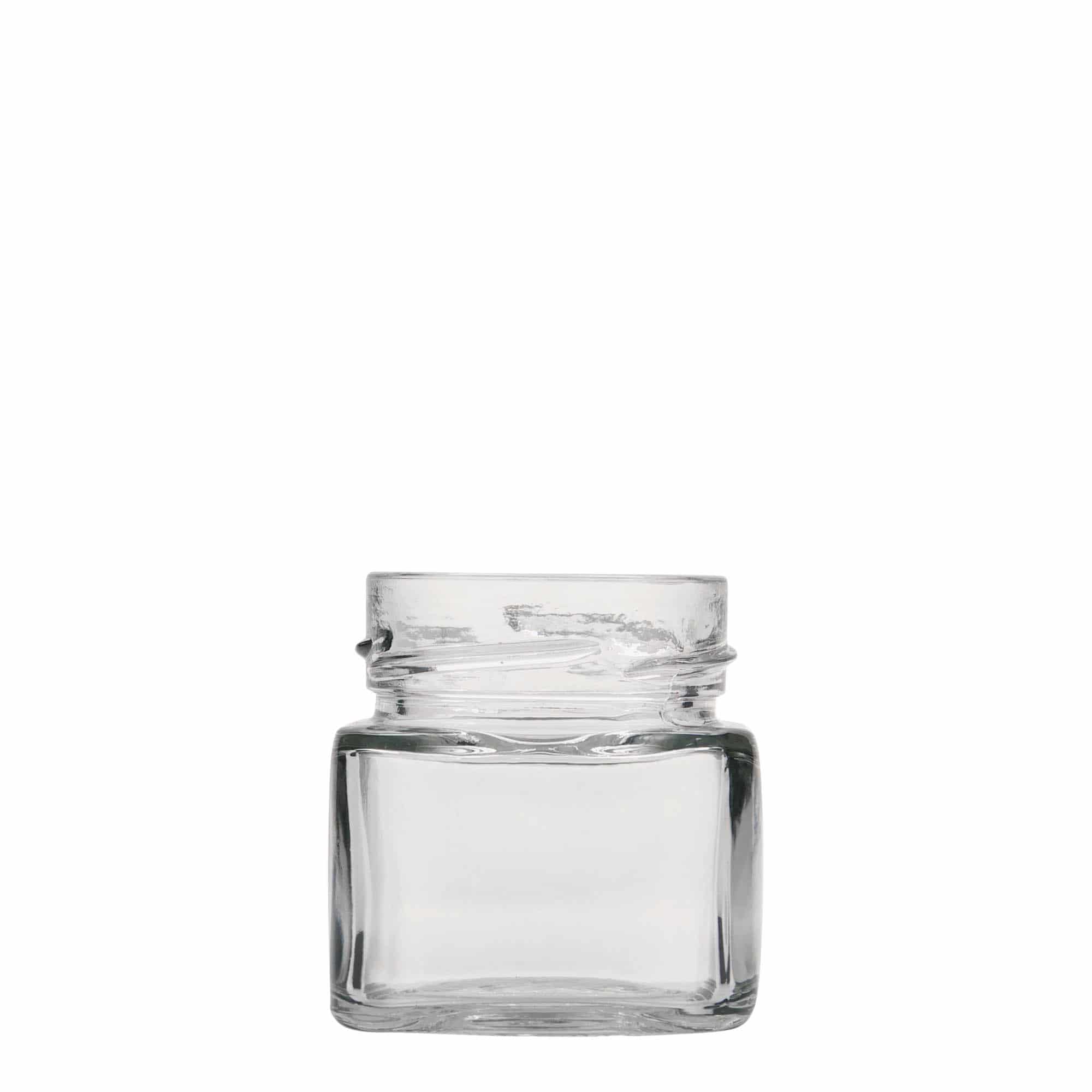 106 ml square jar 'Ikarus', closure: deep twist off (DTO 58)