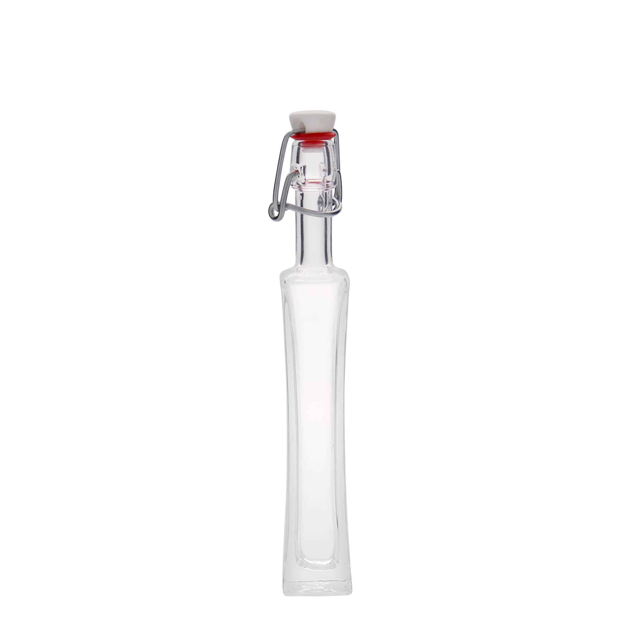 40 ml glass bottle 'Koko', square, closure: swing top