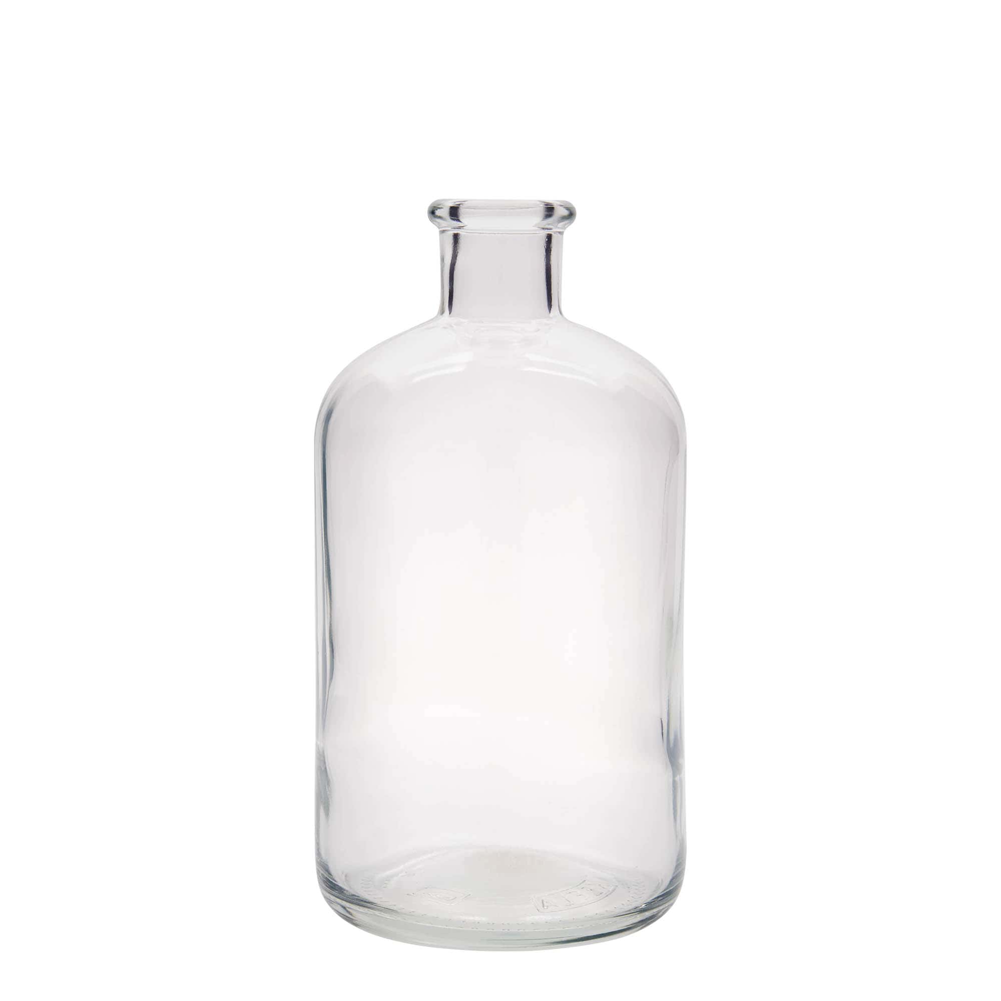 1,000 ml glass apothecary bottle, closure: cork