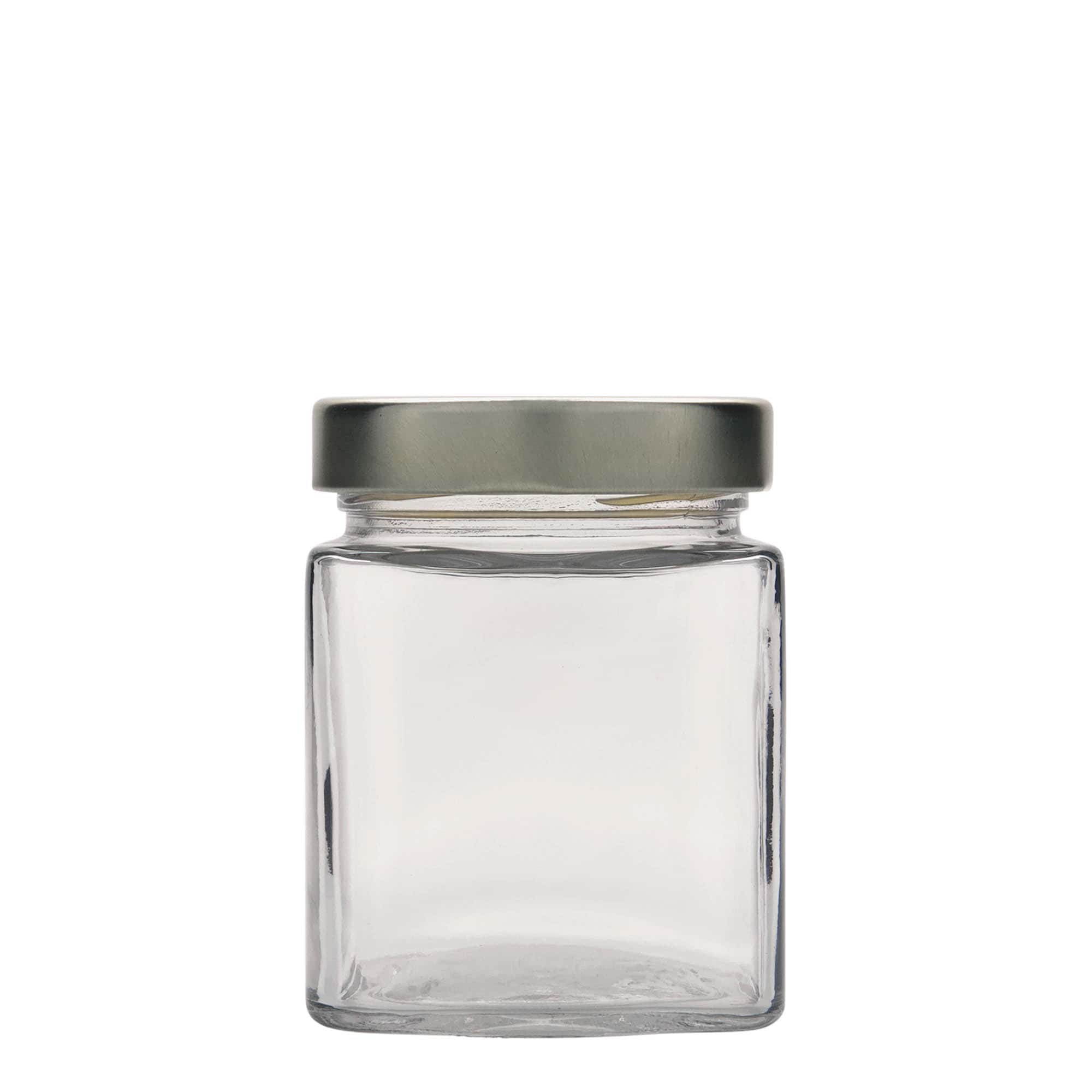 314 ml square jar 'Ikarus', closure: deep twist off (DTO 70)