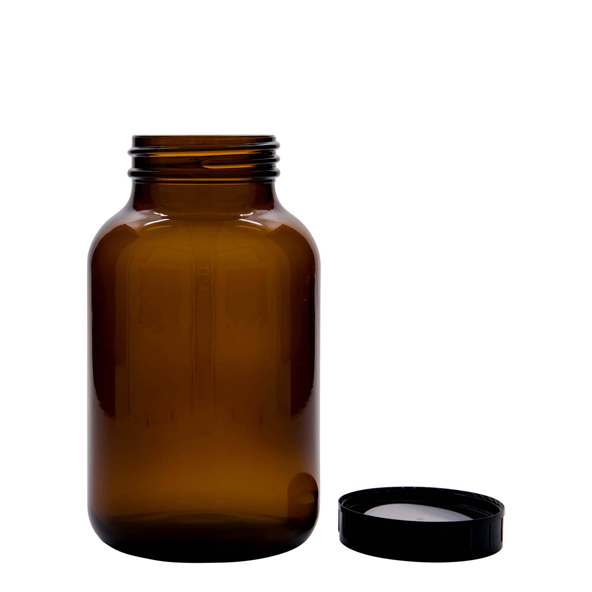 1,000 ml wide mouth jar, brown, closure: DIN 68