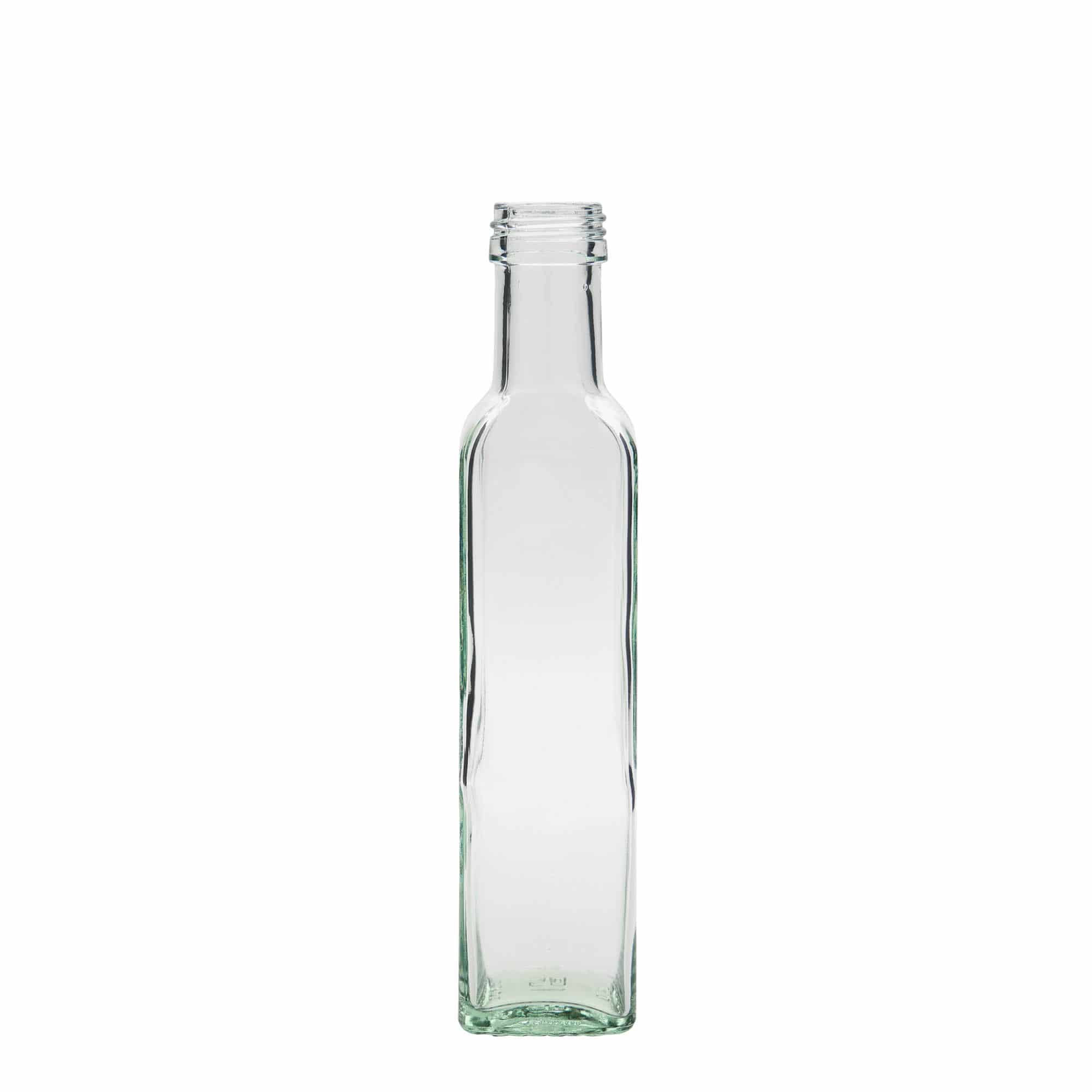 250 ml glass bottle 'Marasca', square, closure: PP 31.5