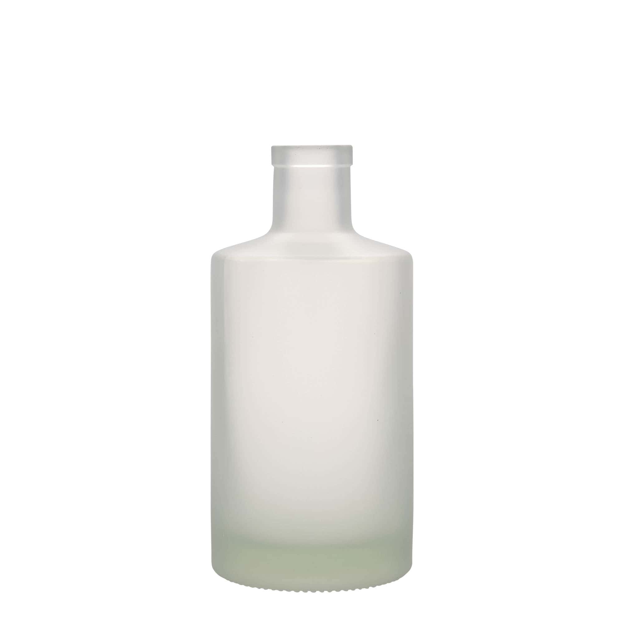 500 ml glass bottle 'Caroline', frosted, closure: cork