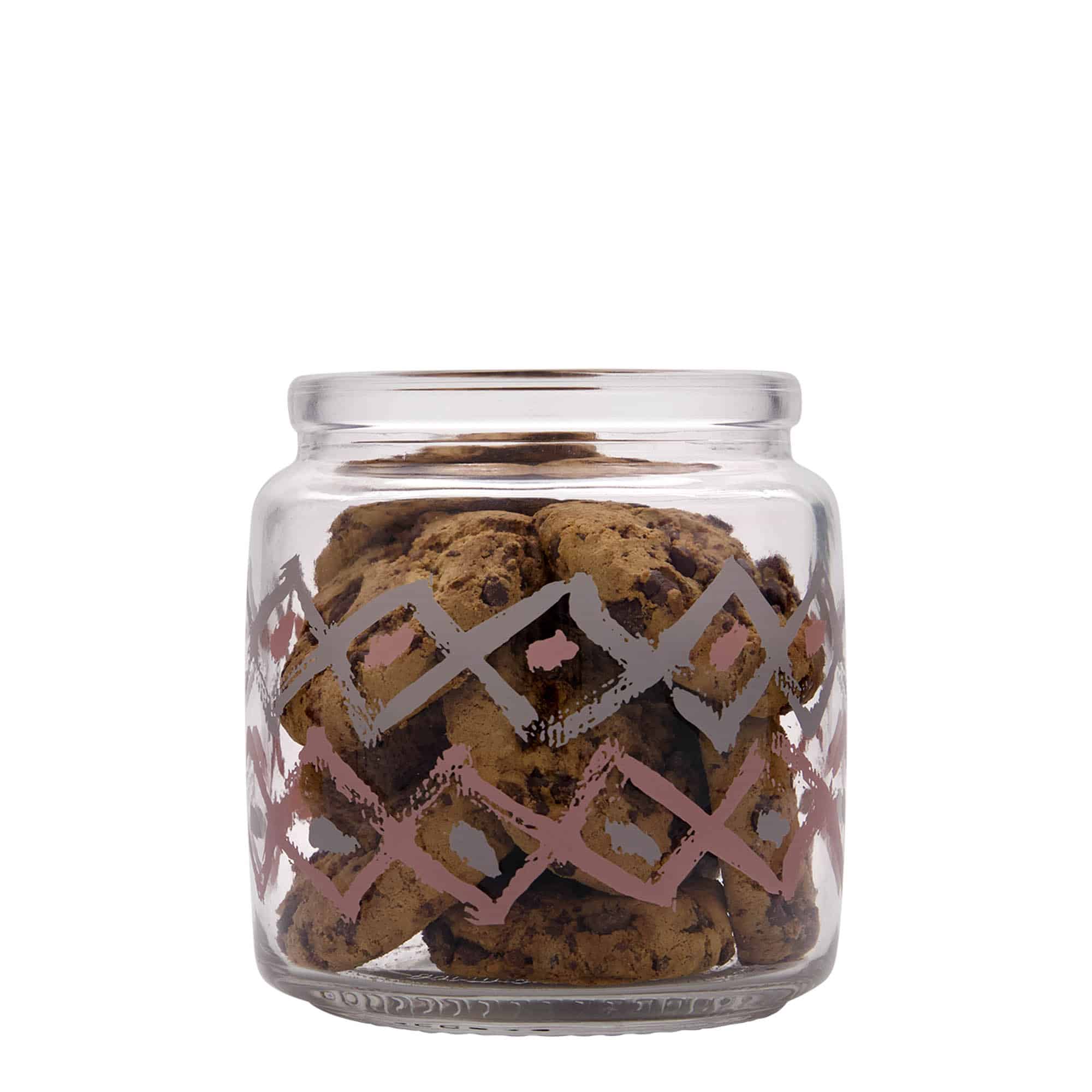 750 ml cork top jar 'Giara', print: manolibera pink, closure: cork