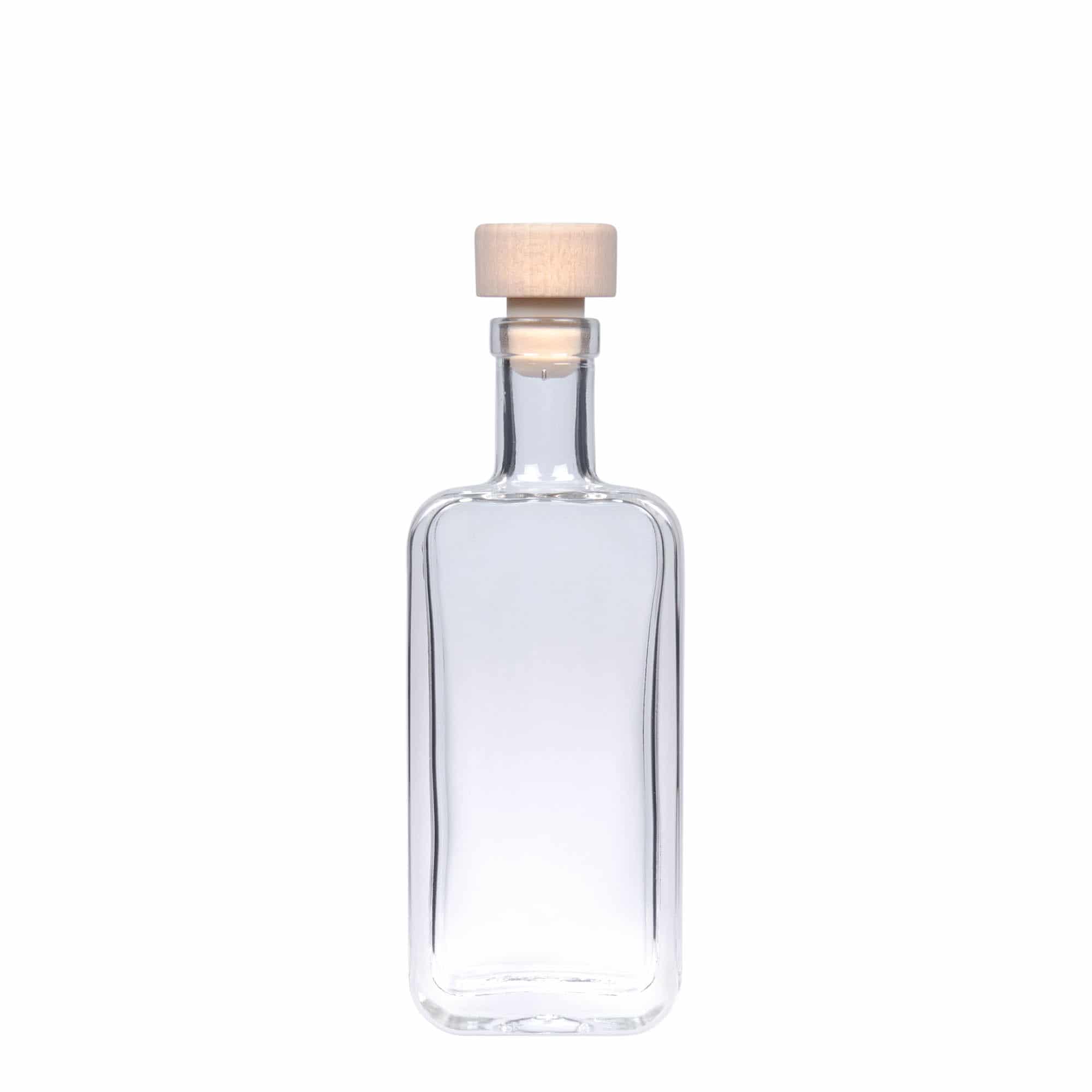 100 ml glass bottle 'Nice', rectangular, closure: cork