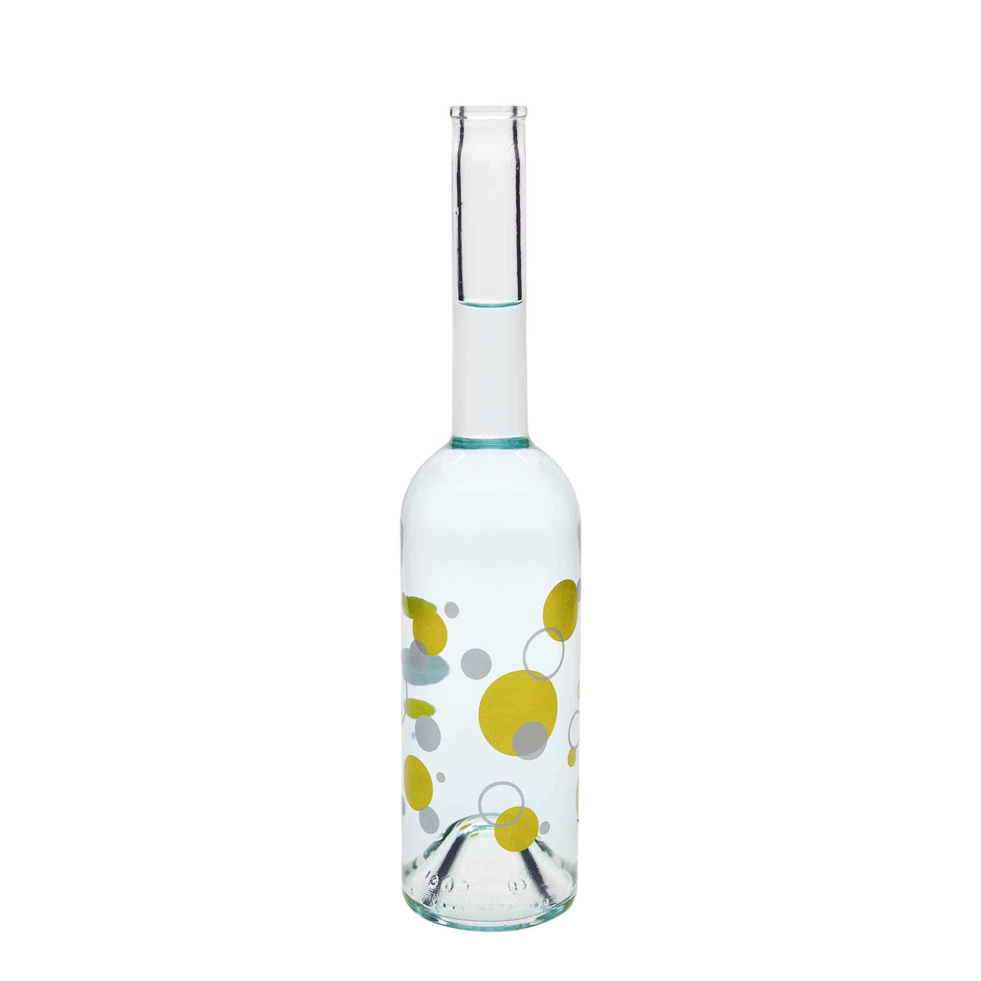 500 ml glass bottle 'Opera', print: dots, closure: cork