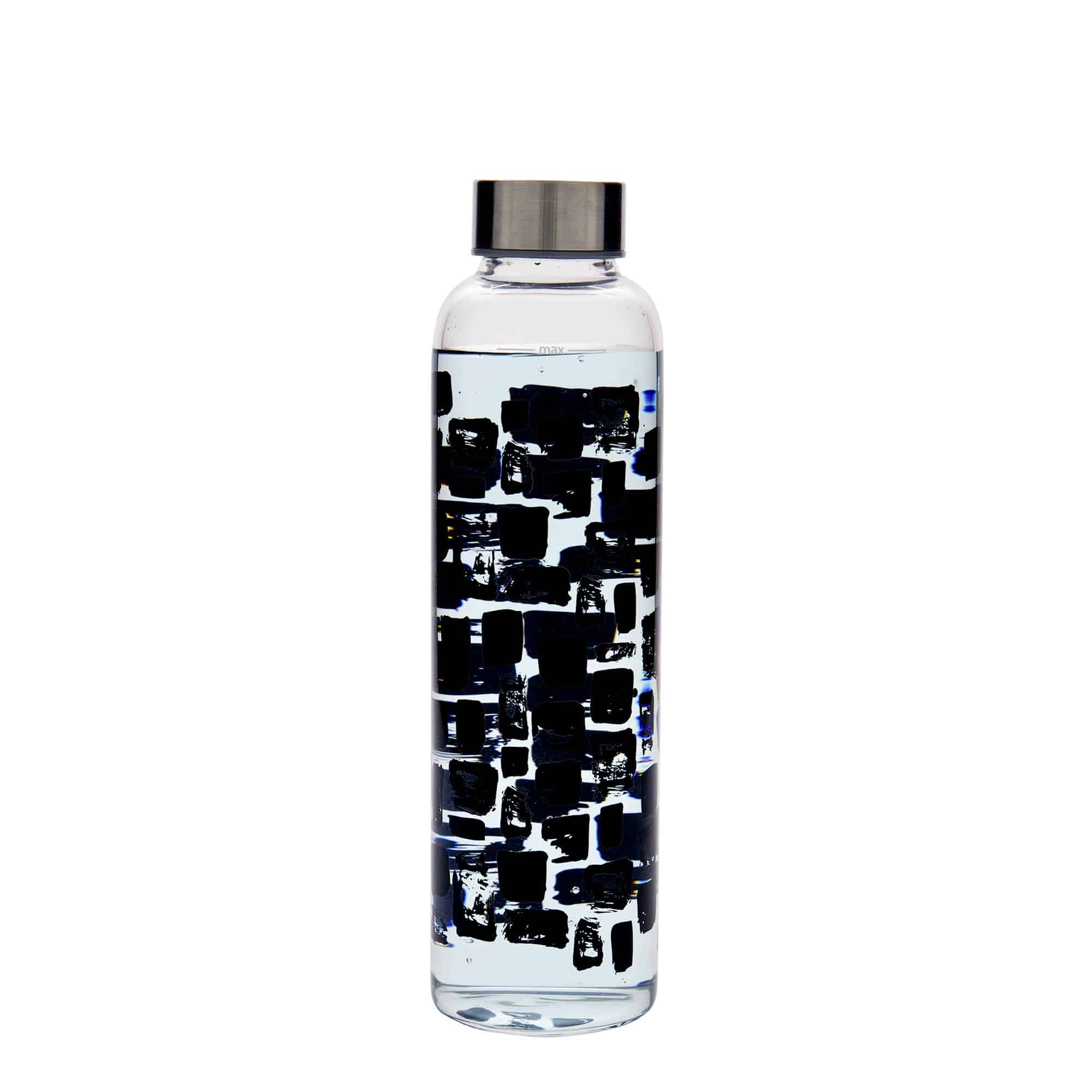 500 ml water bottle 'Perseus', print: black rectangles, closure: screw cap