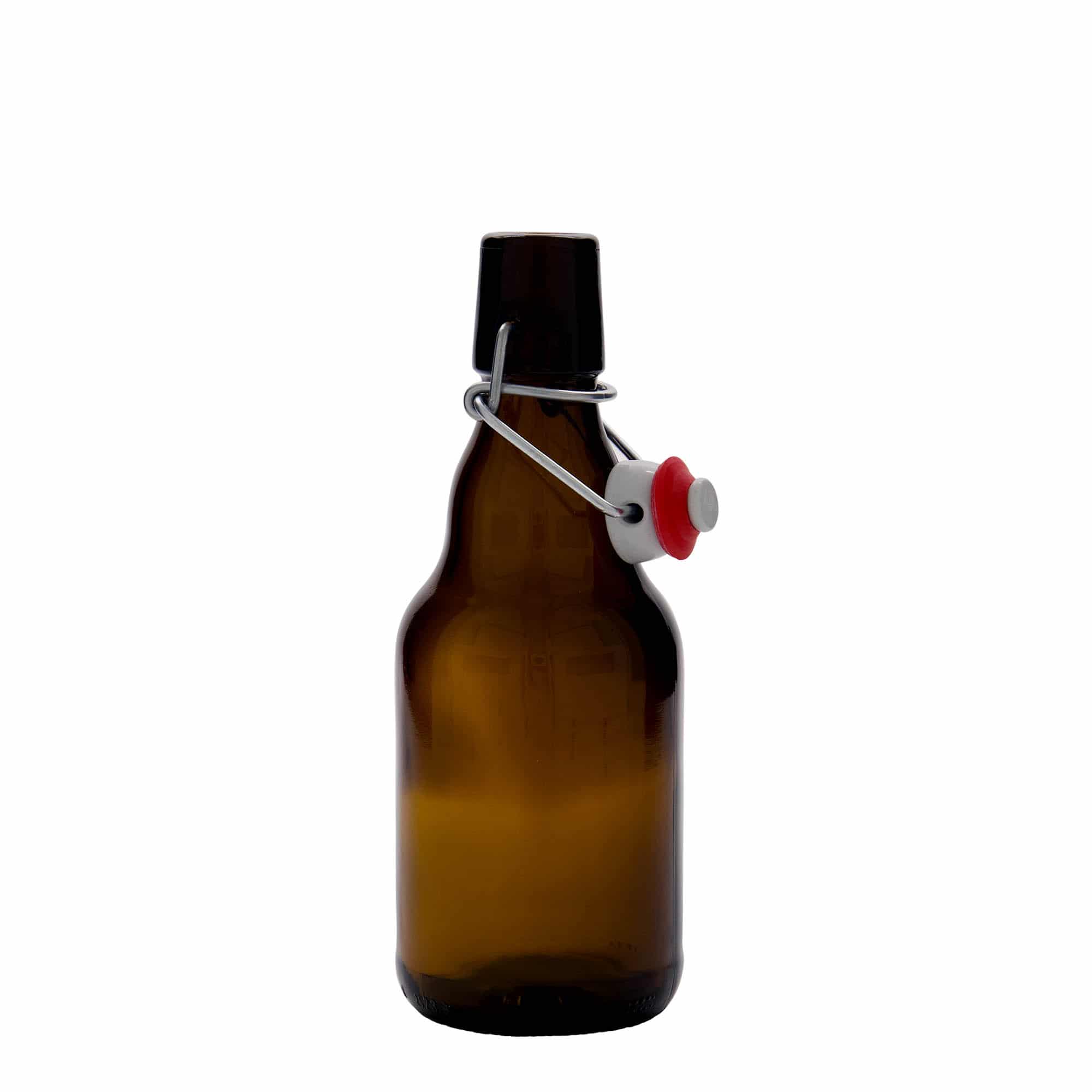 330 ml beer bottle 'Steinie', glass, brown, closure: swing top