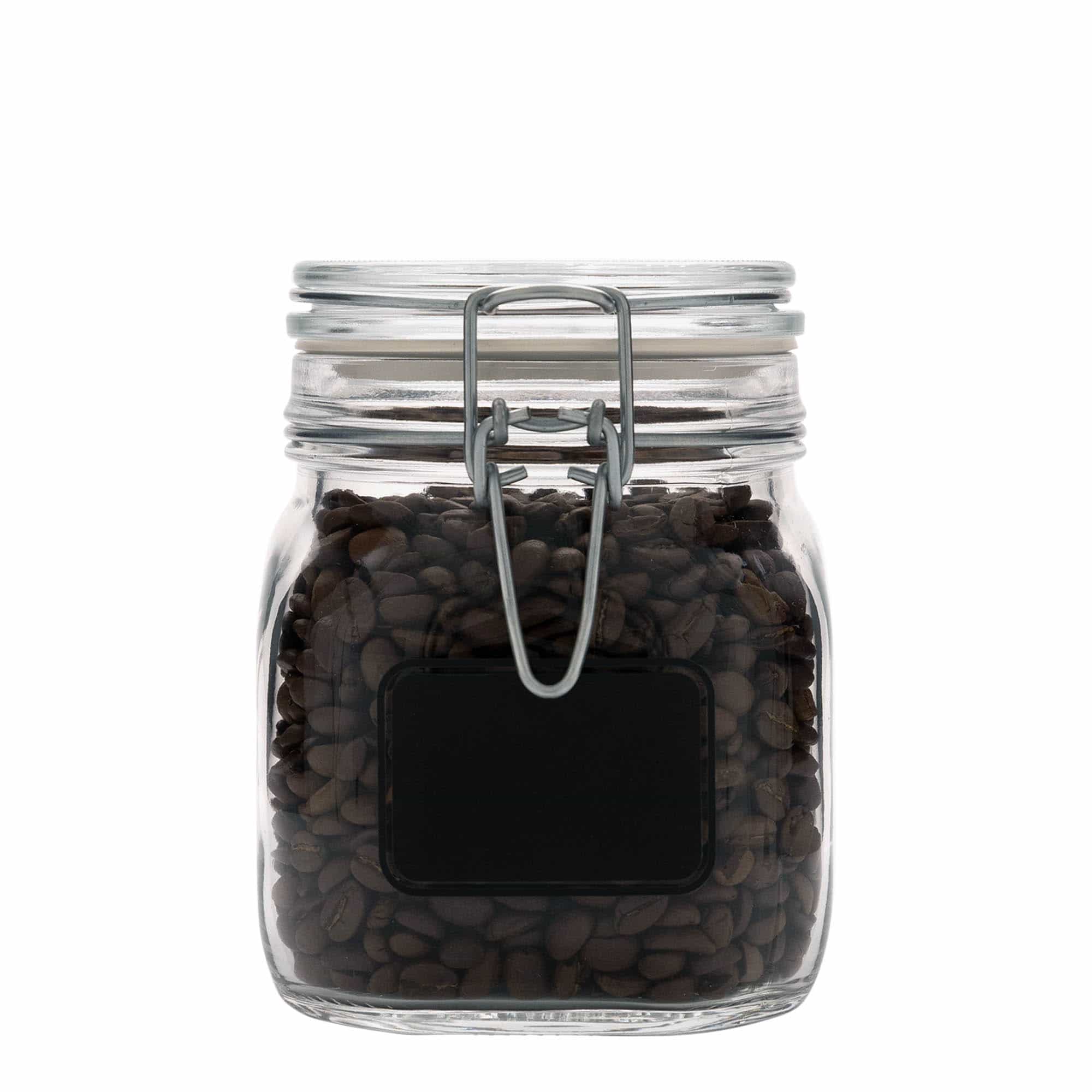 750 ml clip top jar 'Fido', print: blank label, square, closure: clip top