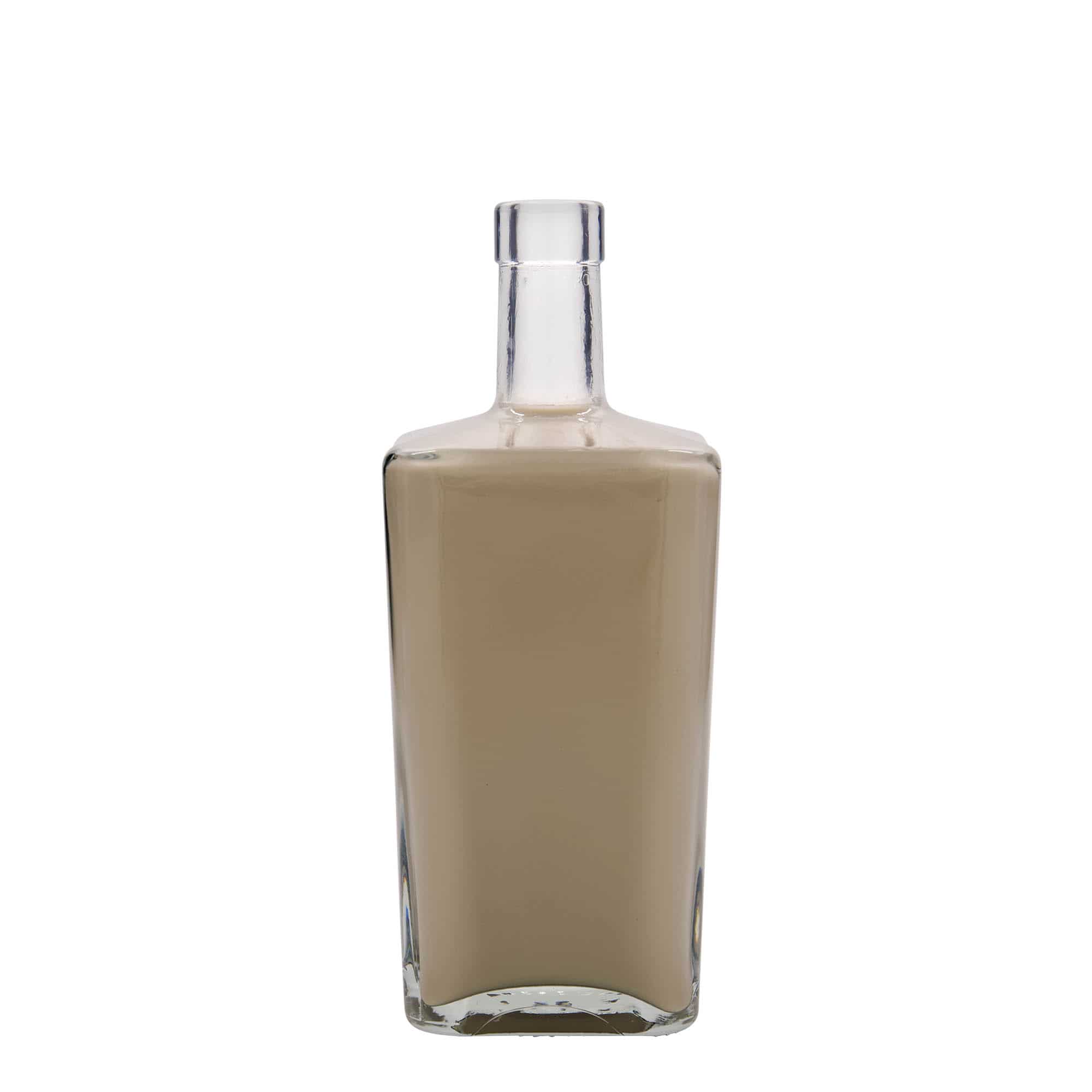 700 ml glass bottle 'Noel', square, closure: cork