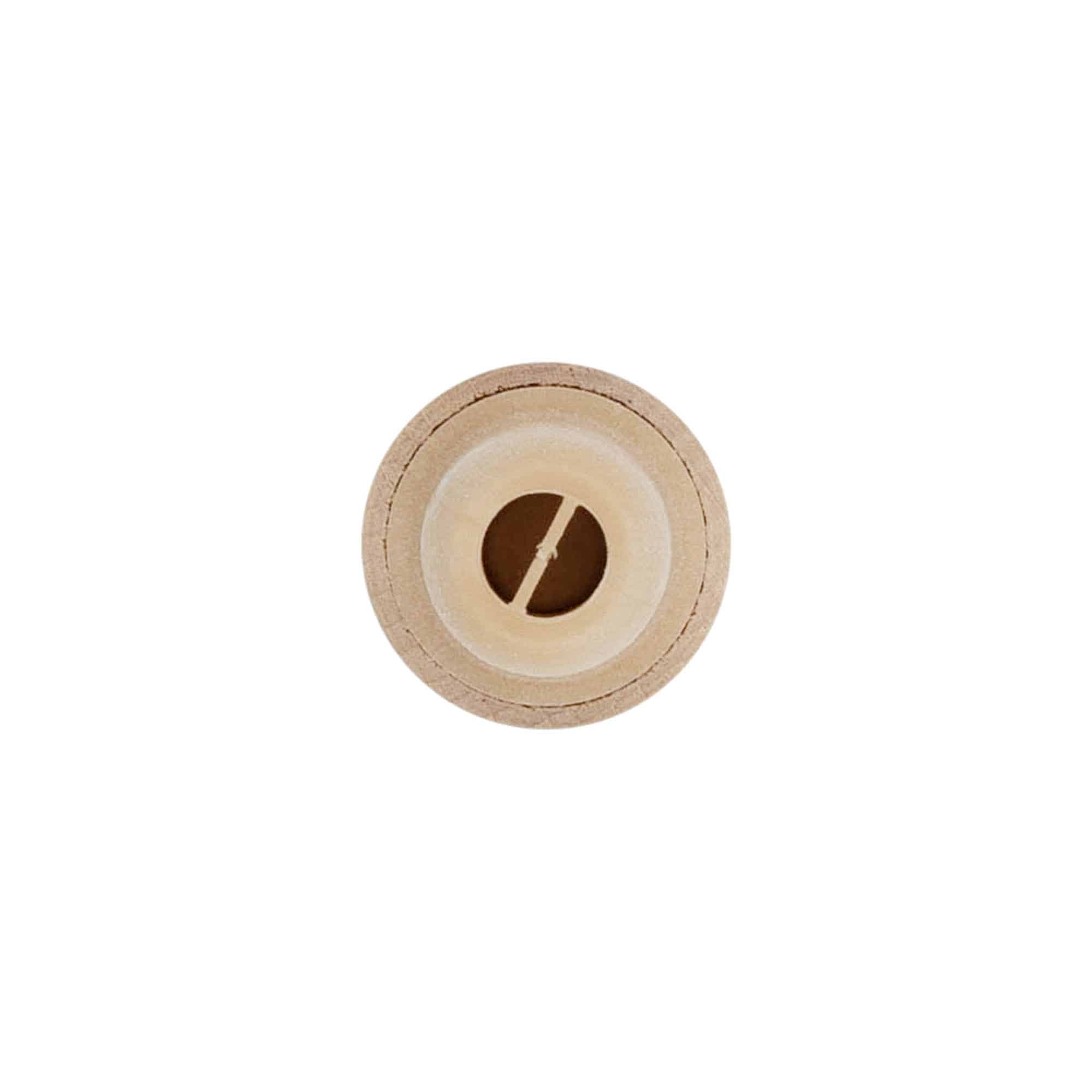 19 mm mushroom cork with dispensing hole, plastic/wood, multicolour, for opening: cork