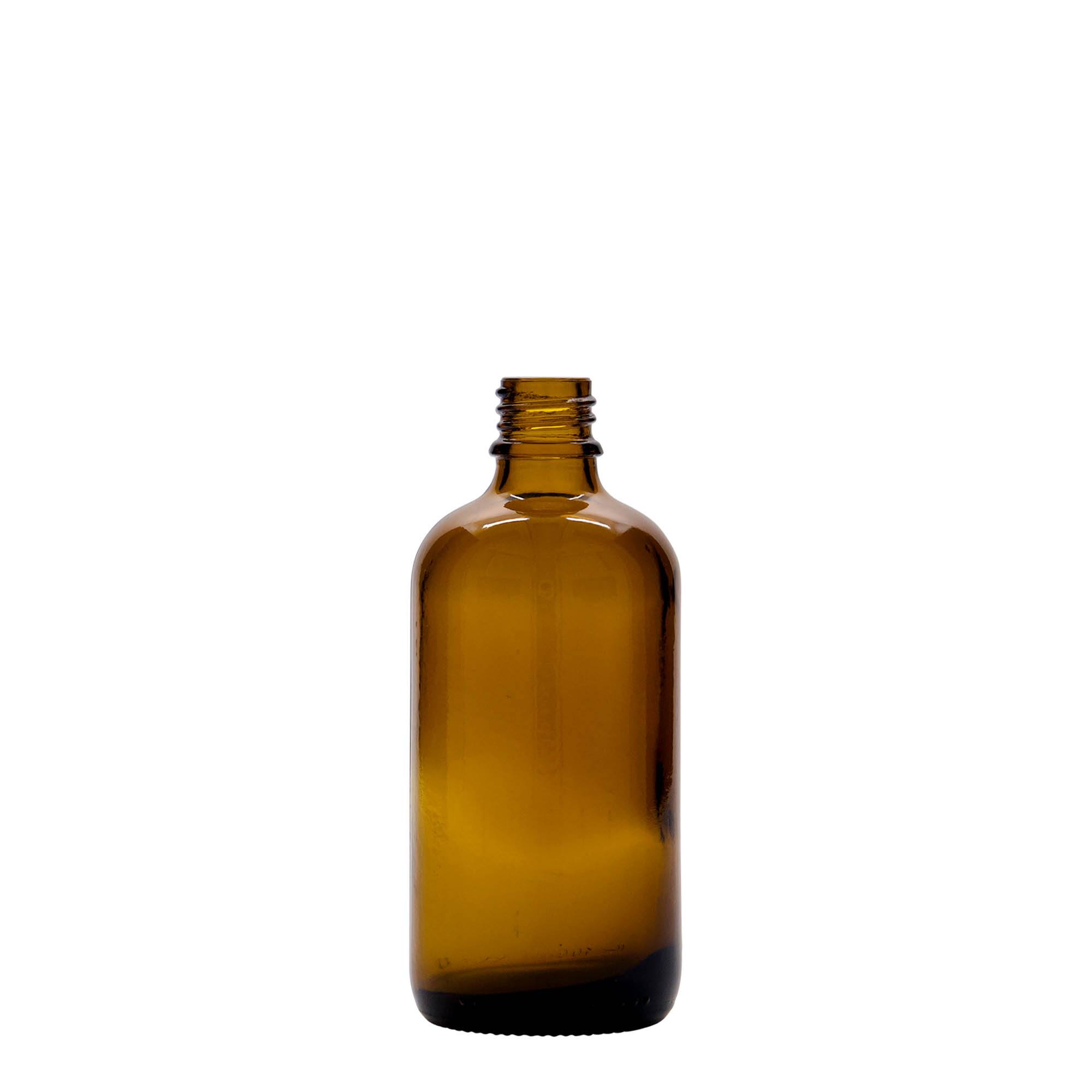 100 ml medicine spray bottle, glass, brown, closure: DIN 18