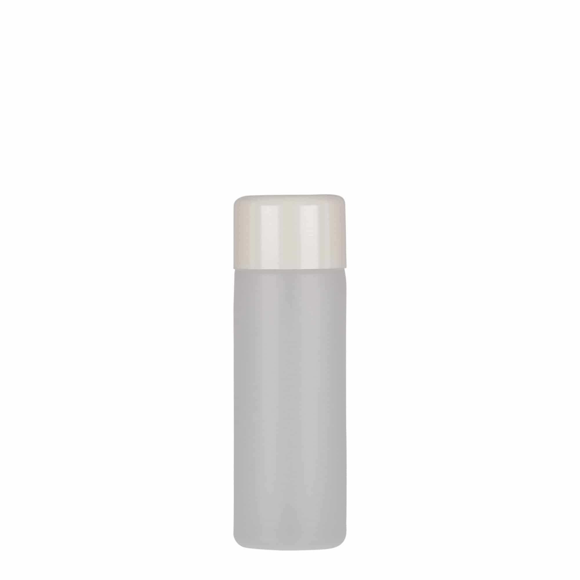 50 ml round bottle, PE plastic, natural, closure: screw cap