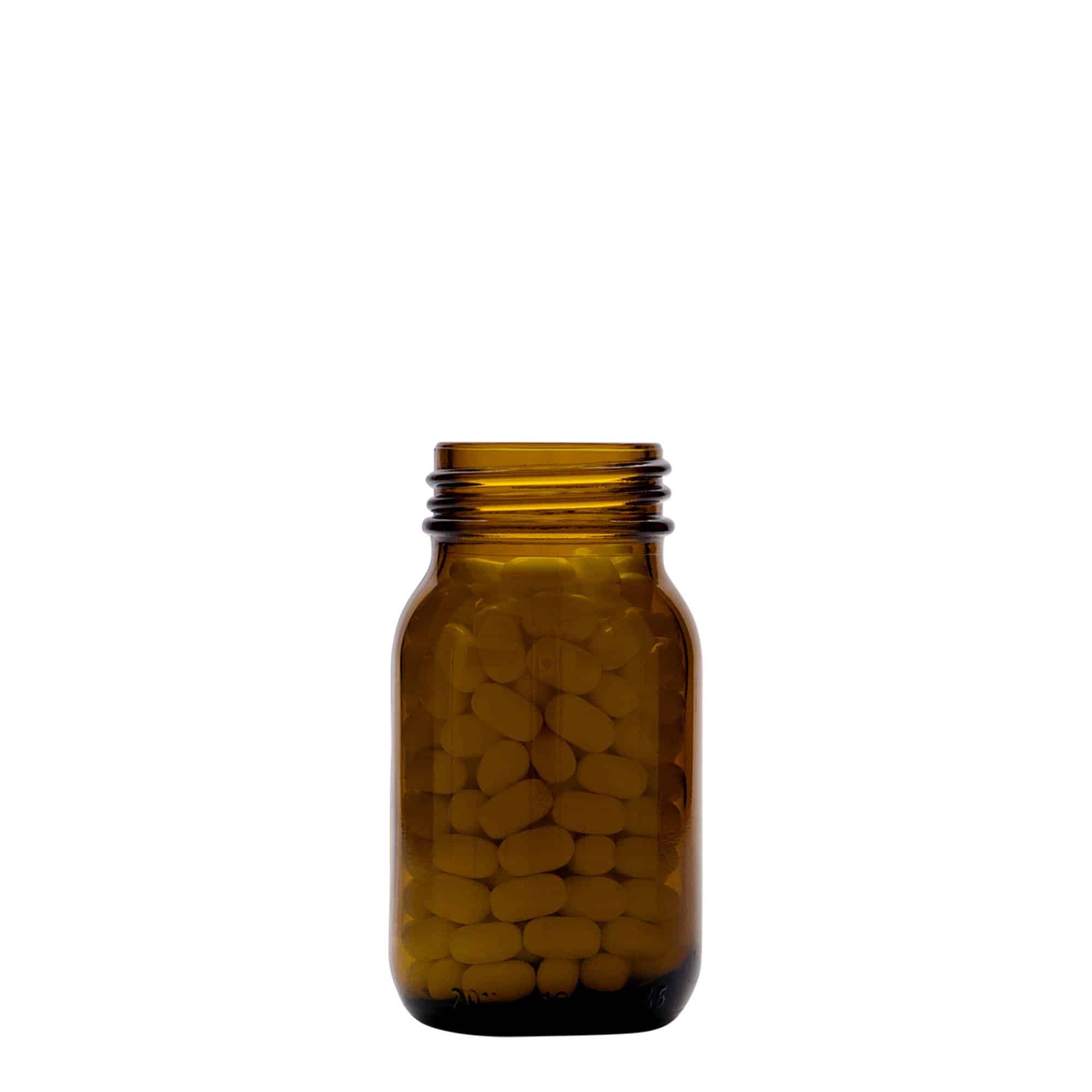 100 ml wide mouth jar, brown, closure: DIN 40