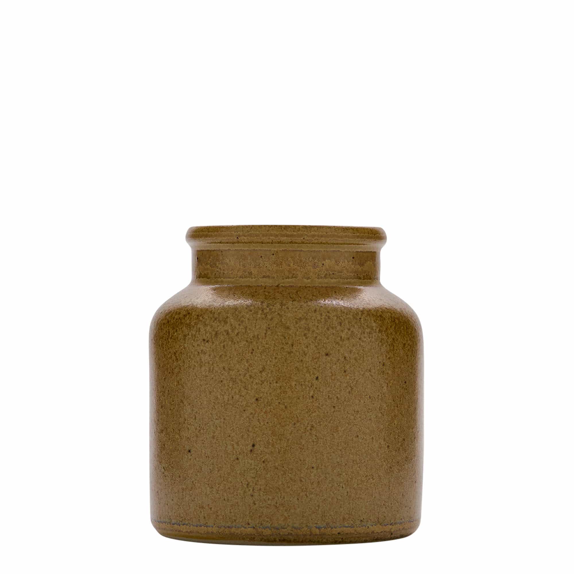 270 ml stoneware jar, ceramic, brown crystal, closure: slip lid