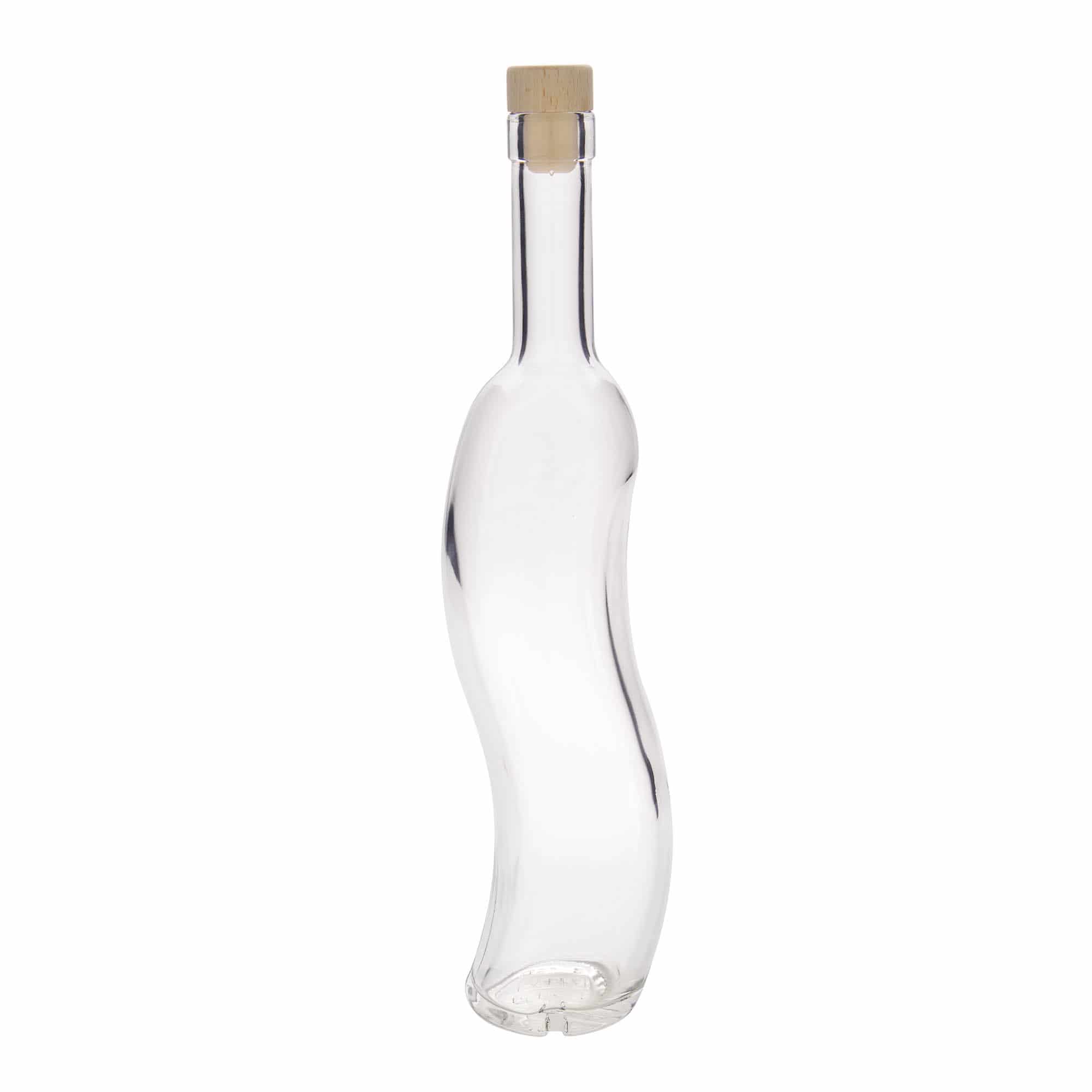 500 ml glass bottle 'La-Ola', semicircular, closure: cork